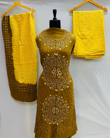 Chakor Bandhani Suit Material
