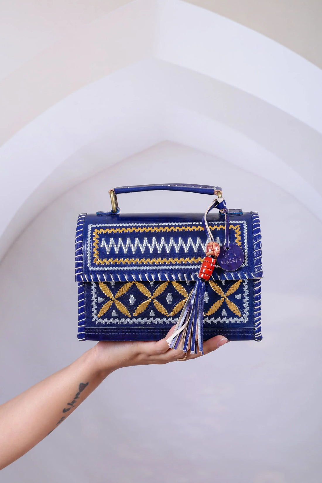 Kutchhi Blue Jari Hut - The Sling RAKHIYO