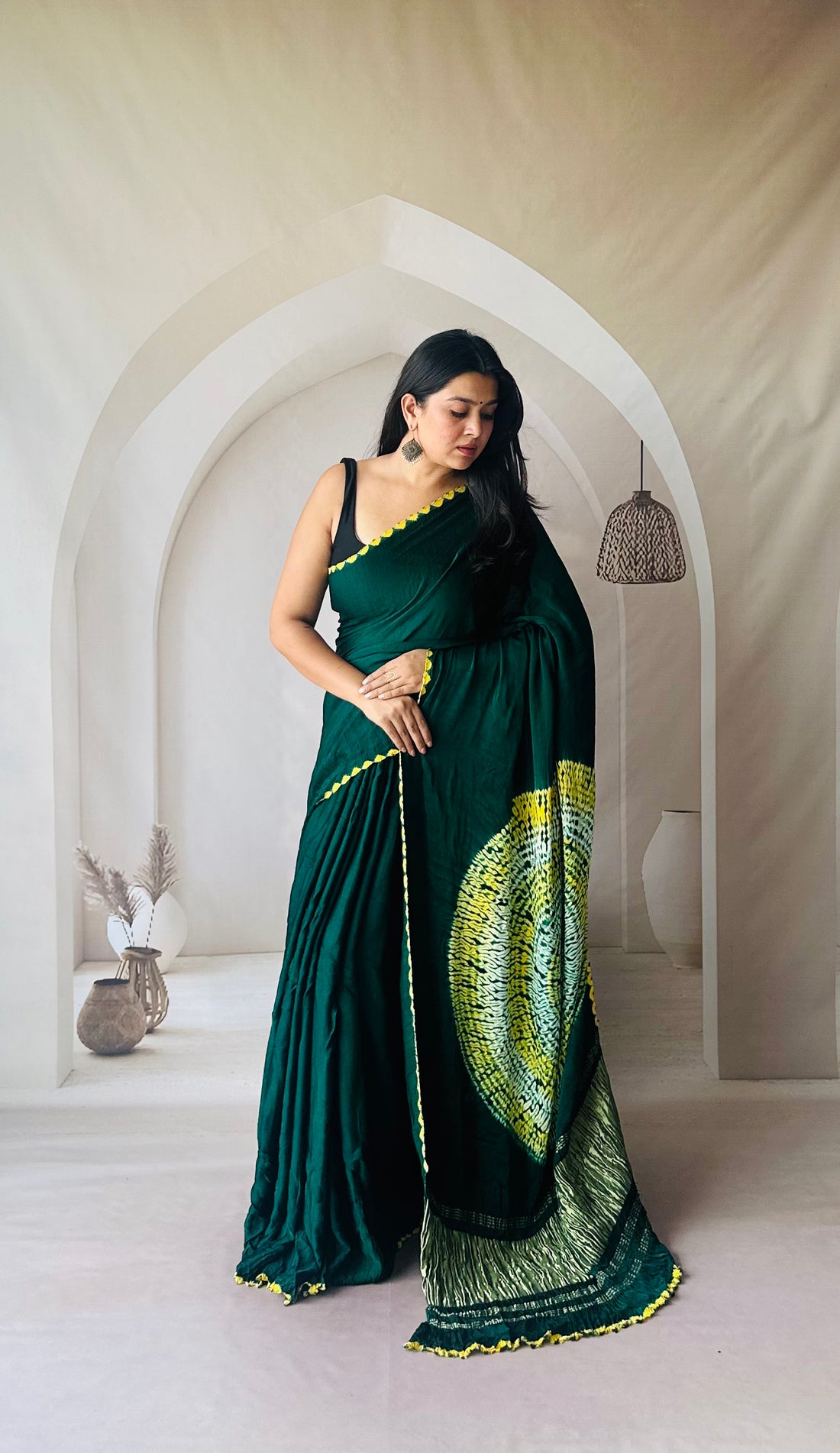 Modal Silk Palla Sibori Saree