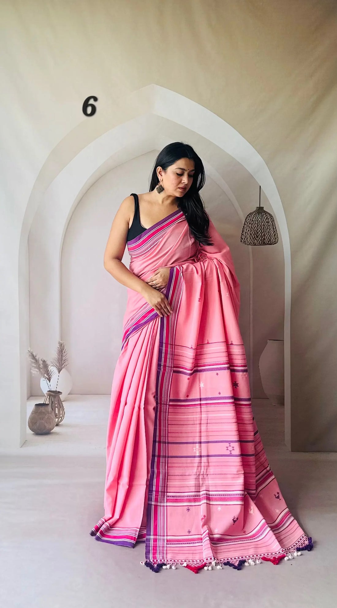 Bhujodi Handwoven Fine Cotton Saree RAKHIYO