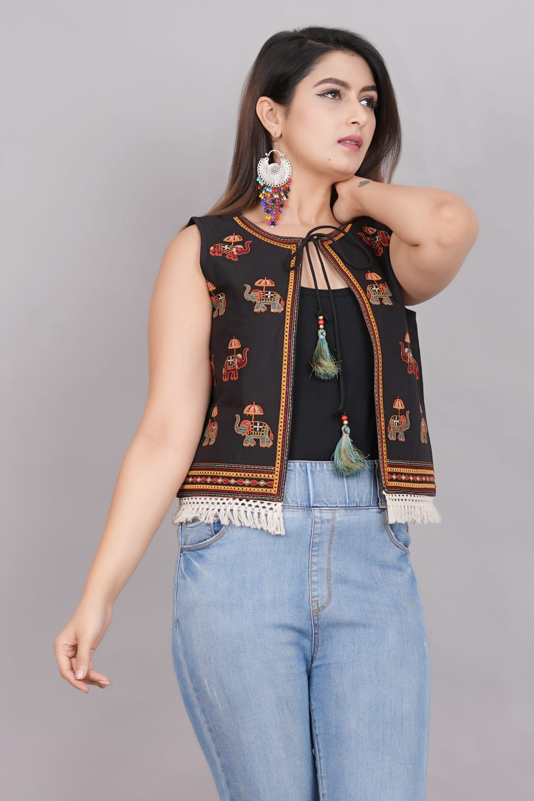 Elephant Embroidered Jacket