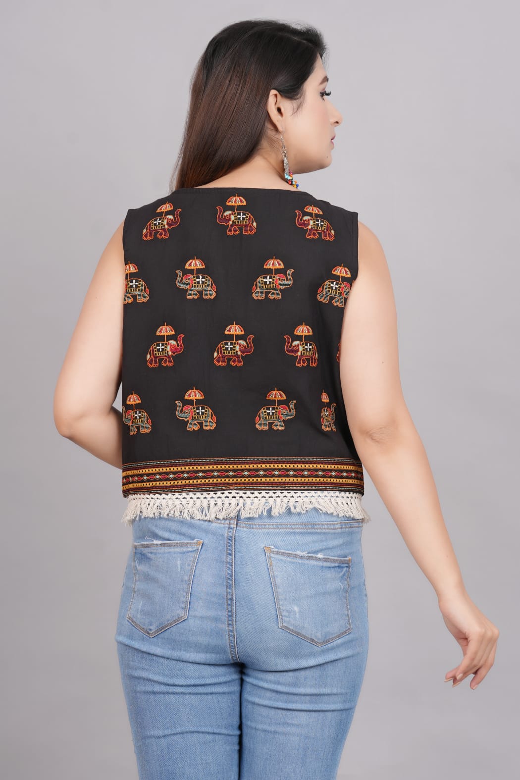 Elephant Embroidered Jacket