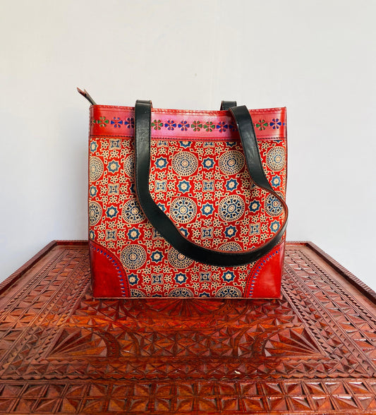 Ajarakh - The Maroon Sholder Bag