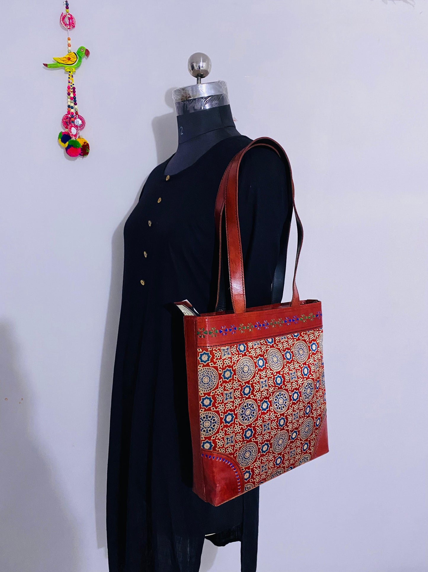 Ajarakh - The Maroon Sholder Bag