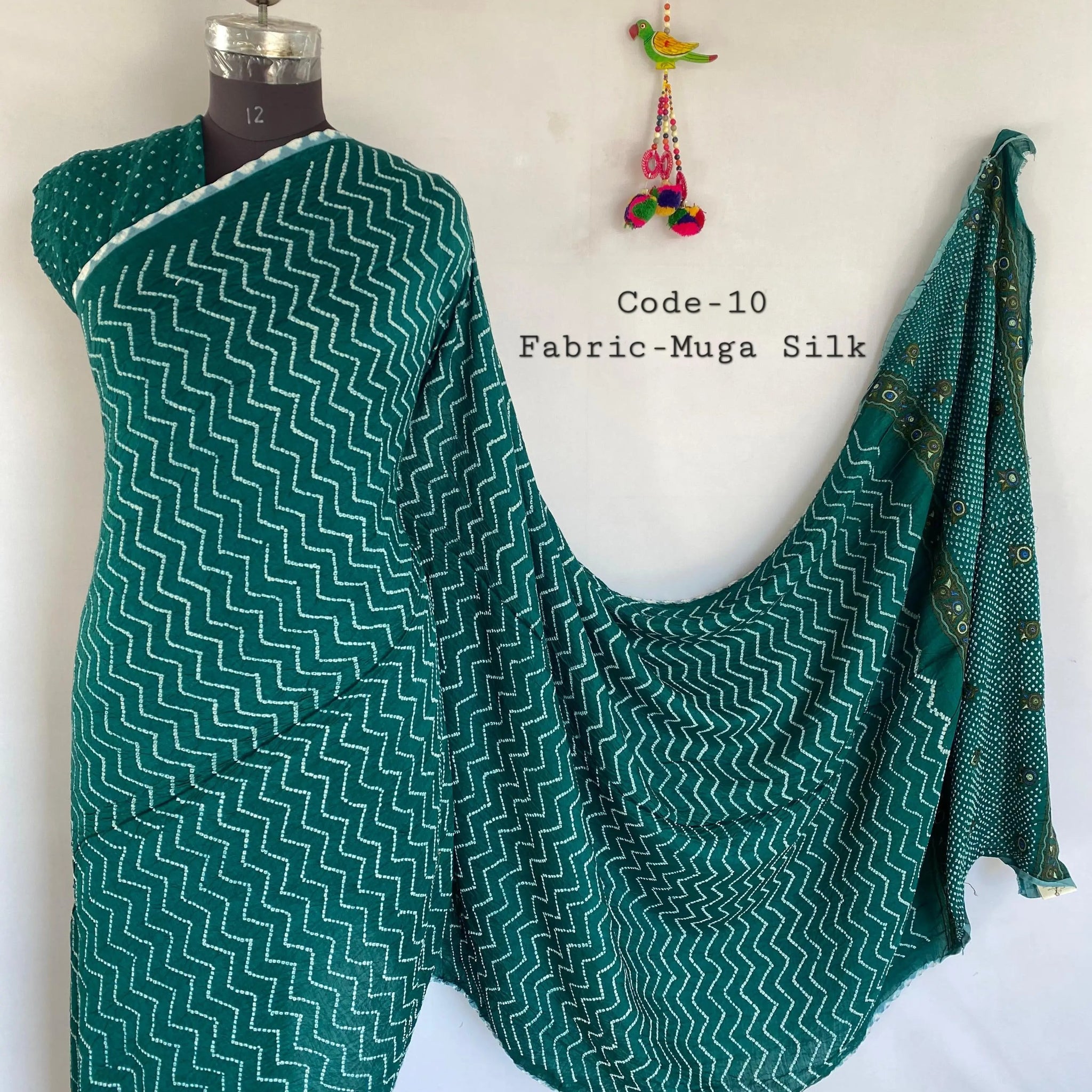 Premium Rai Bandhej Muga Silk Saree RAKHIYO