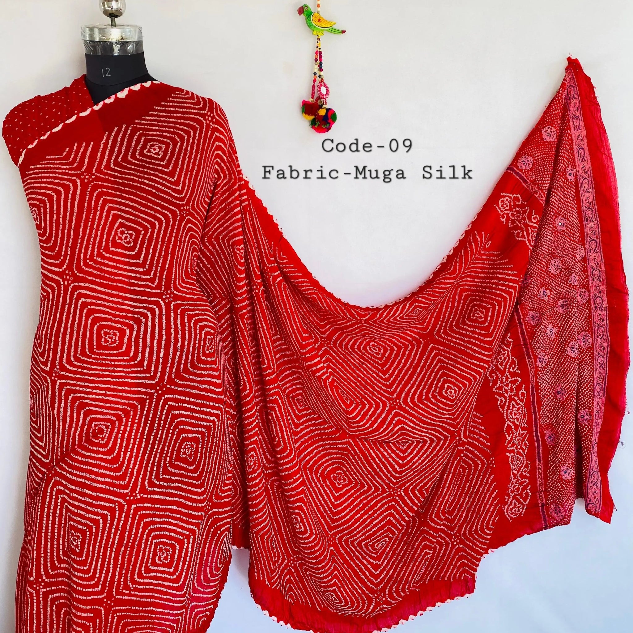 Premium Rai Bandhej Muga Silk Saree RAKHIYO