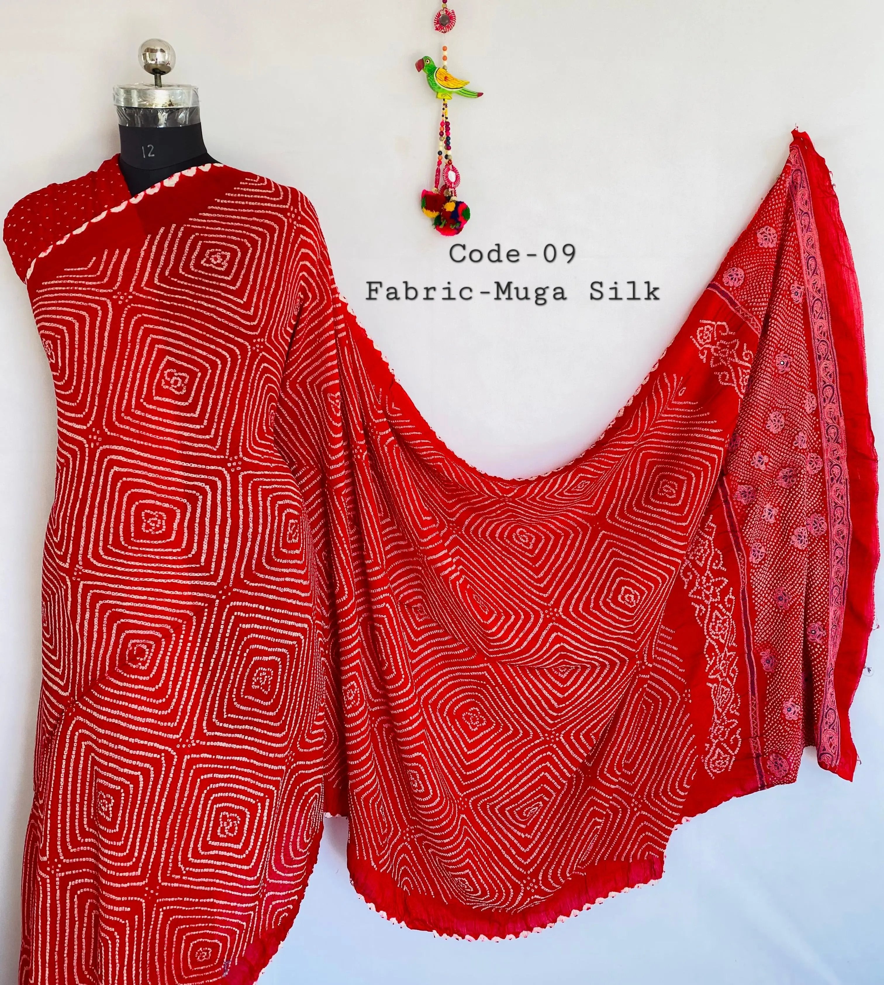 Premium Rai Bandhej Muga Silk Saree RAKHIYO