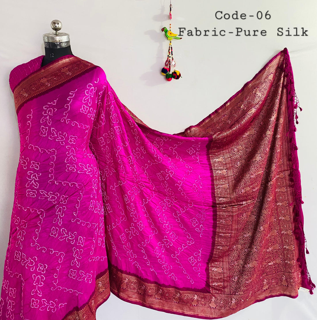 Premium Pure Silk Kanjivaram Bandhani