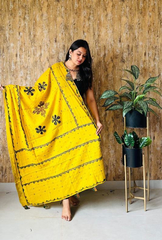 Kantha Cotton Dupatta