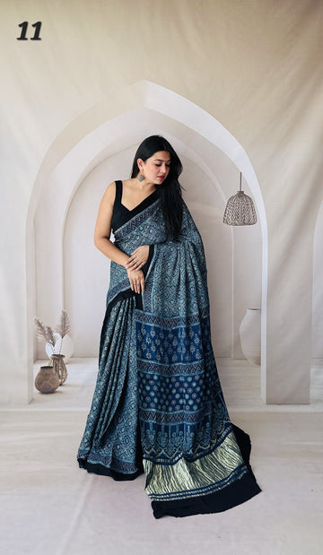 Ajarakh Tissue Modal Saree