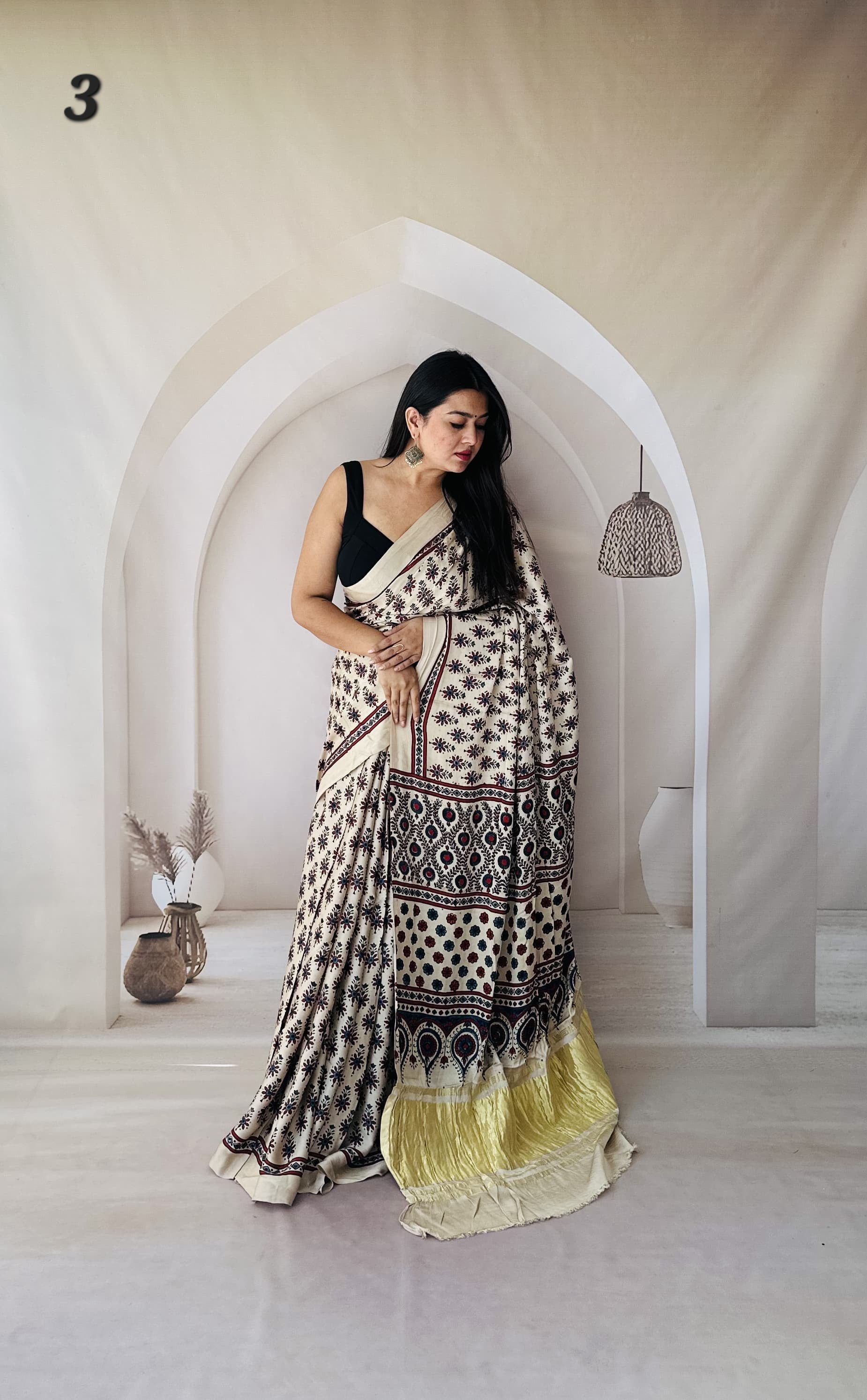 Ajarakh Tissue Modal Saree