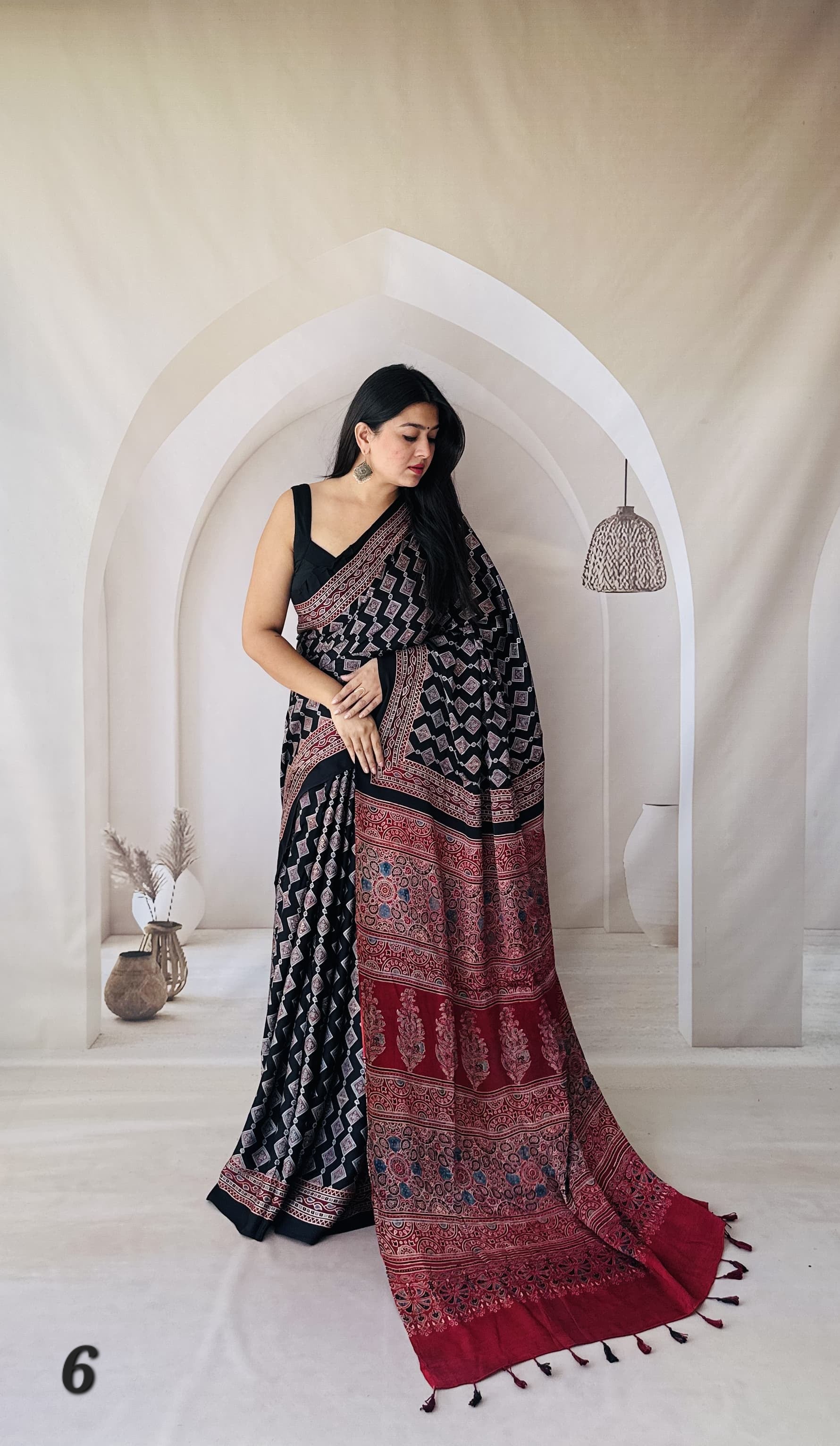 Ajarakh Designer Gaji Silk Saree