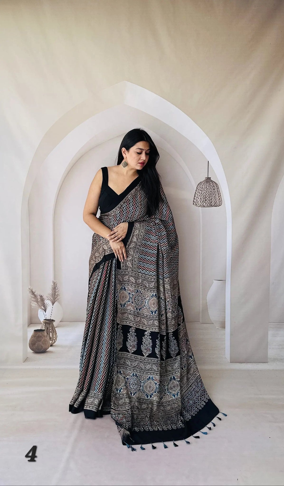 Ajarakh Designer Gaji Silk Saree RAKHIYO