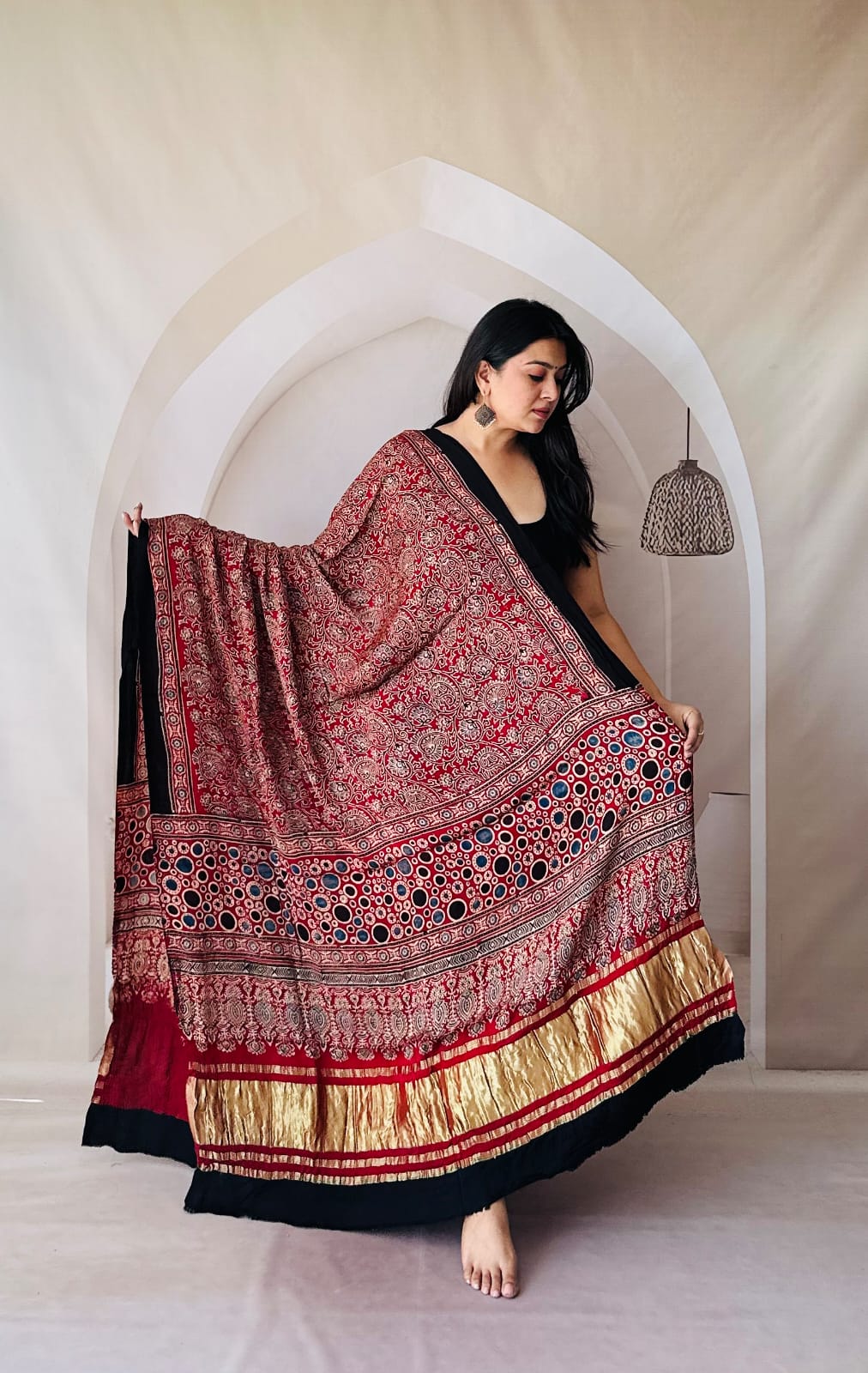 Ajarakh Modal Tissue Dupatta