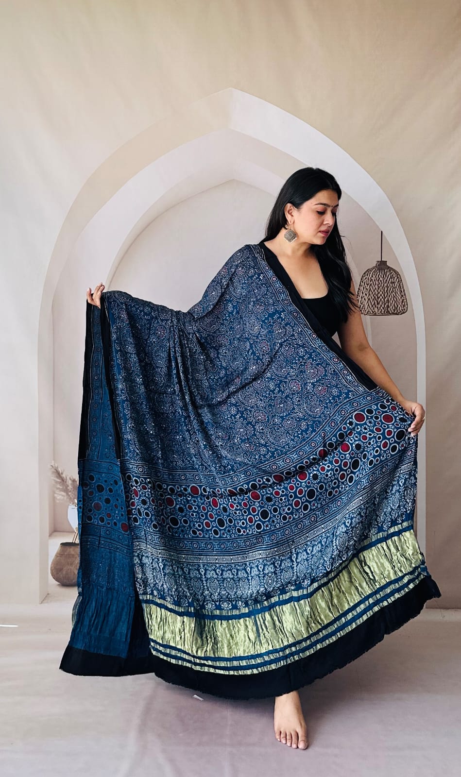 Ajarakh Modal Tissue Dupatta