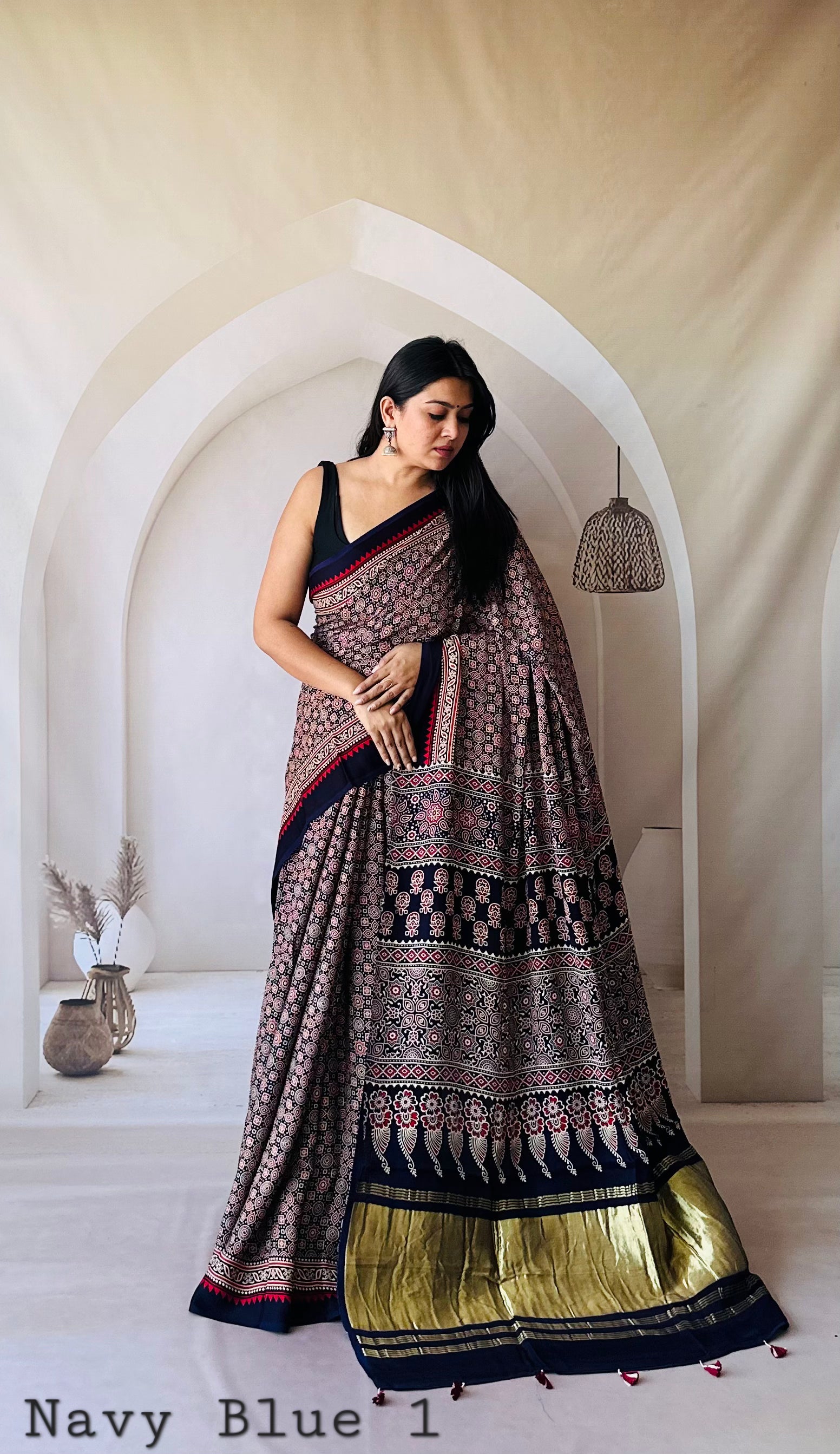 Ajarakh Modal Tissue Saree