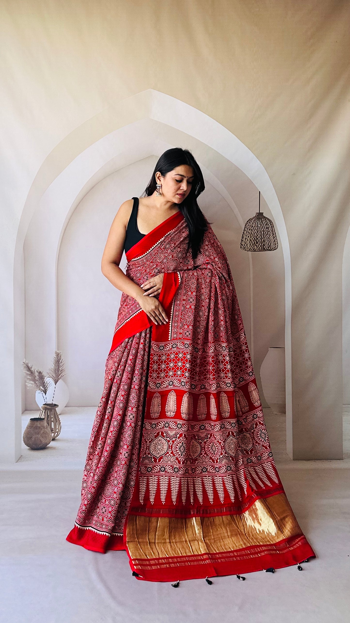 Ajarakh Modal Tissue Saree