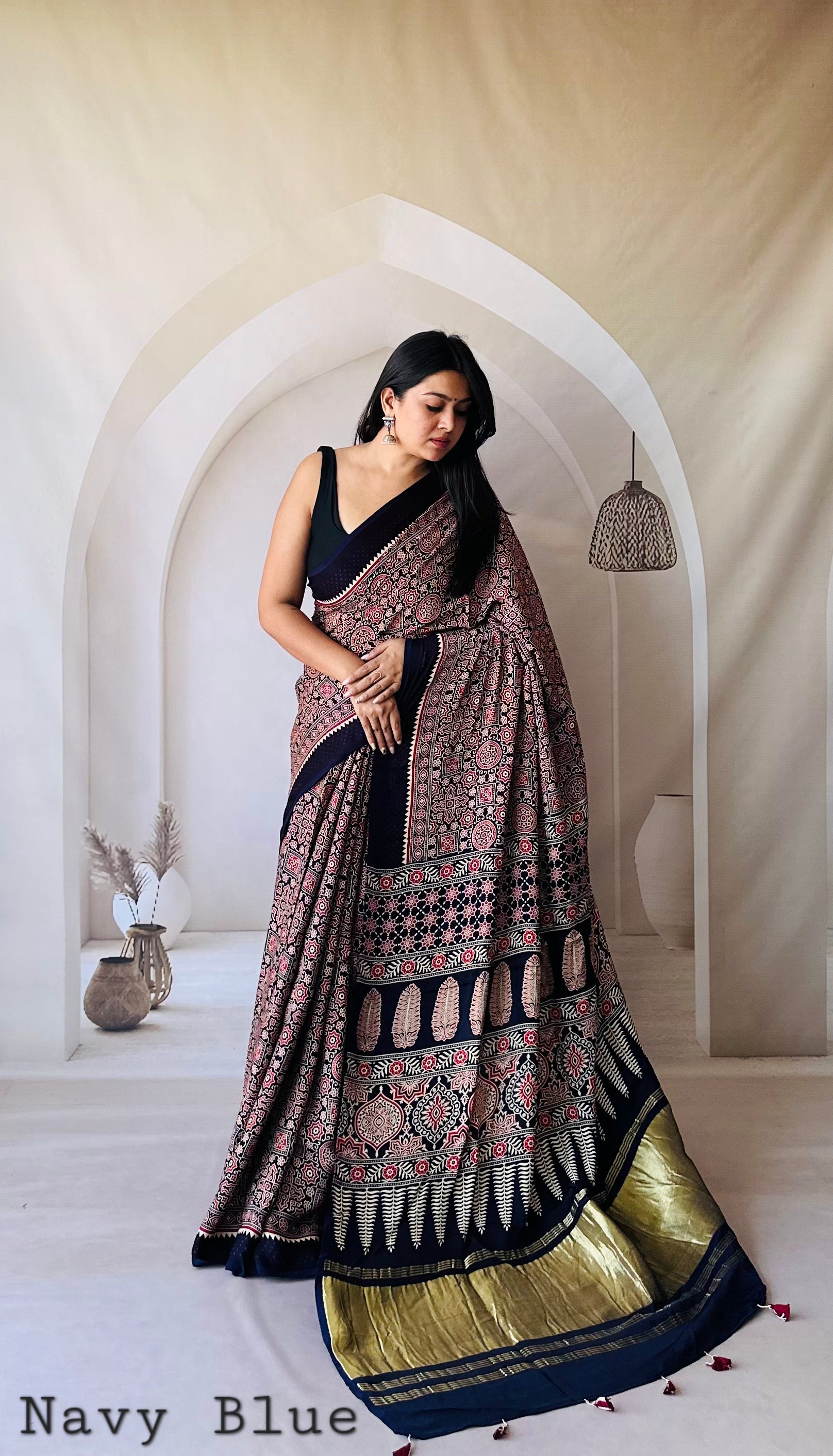 Ajarakh Modal Tissue Saree