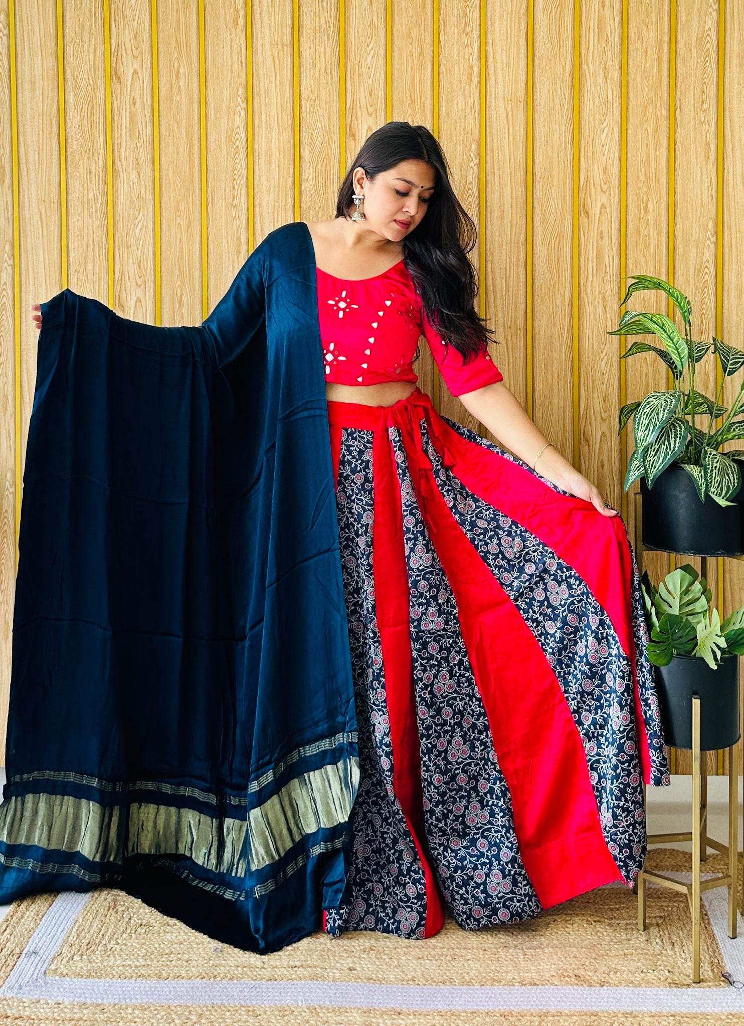 Ajarakh Silk Chaniyacholi