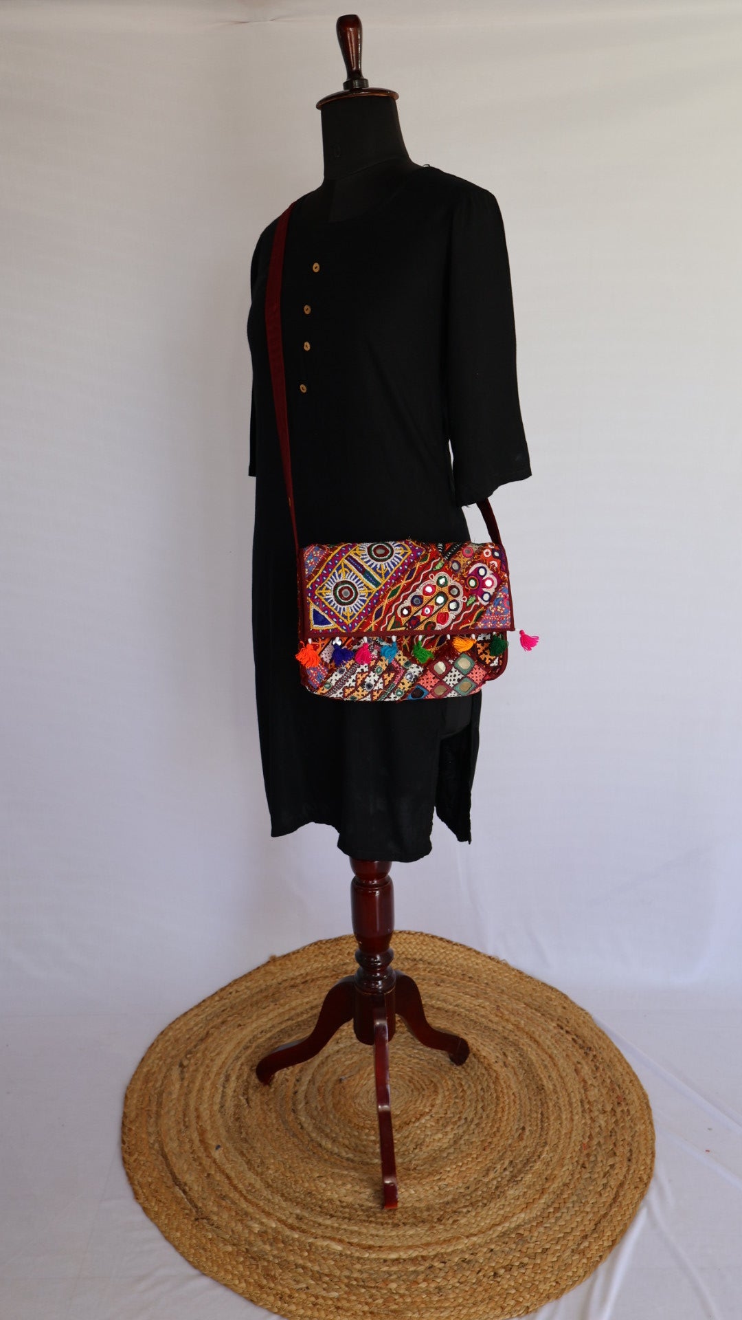 Antique Handwork Kutchhi Capsule Sling Bag