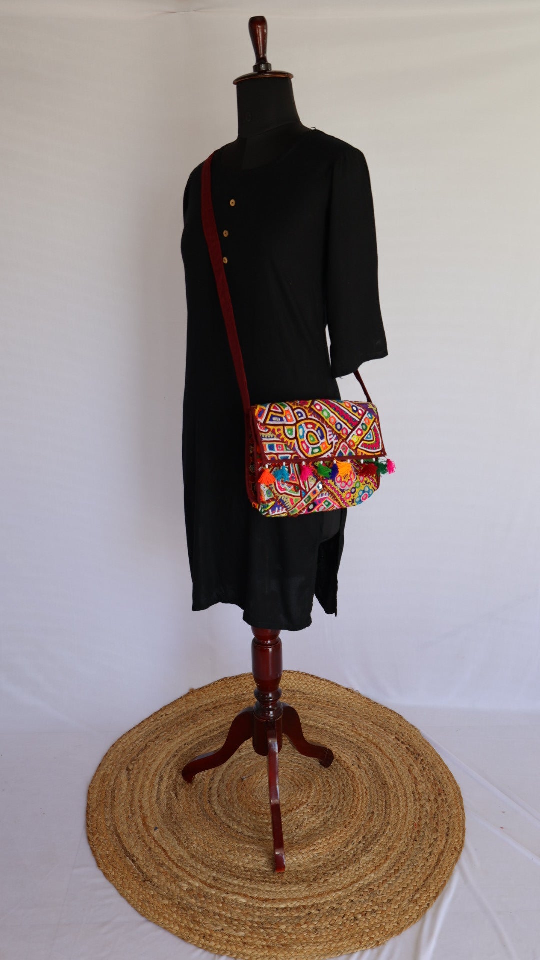 Antique Handwork Kutchhi Capsule Sling Bag