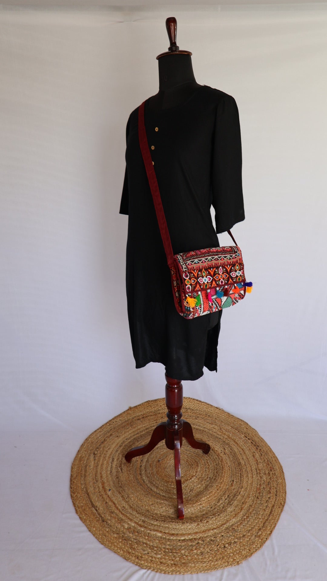 Antique Handwork Kutchhi Capsule Sling Bag