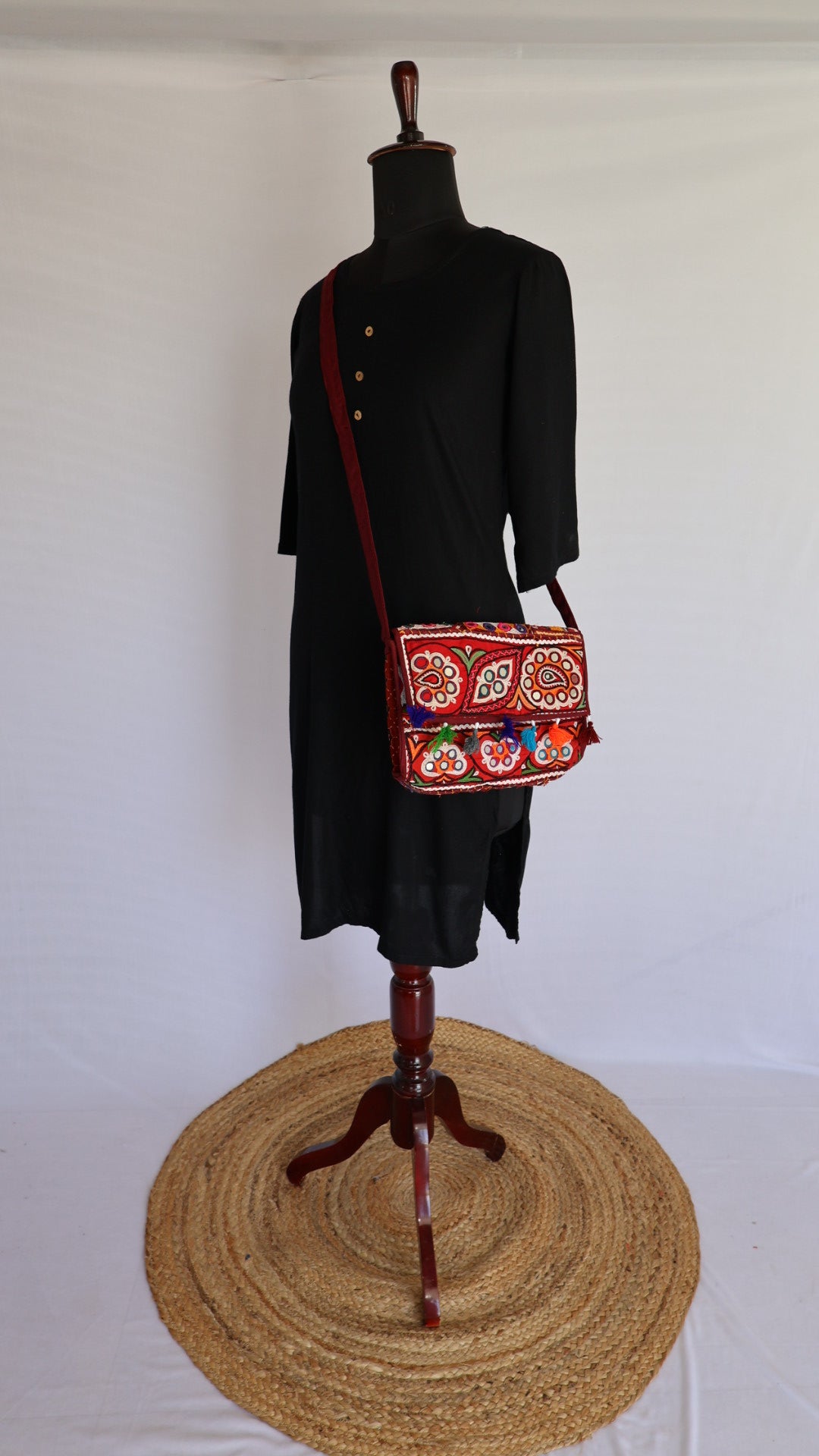 Antique Handwork Kutchhi Capsule Sling Bag