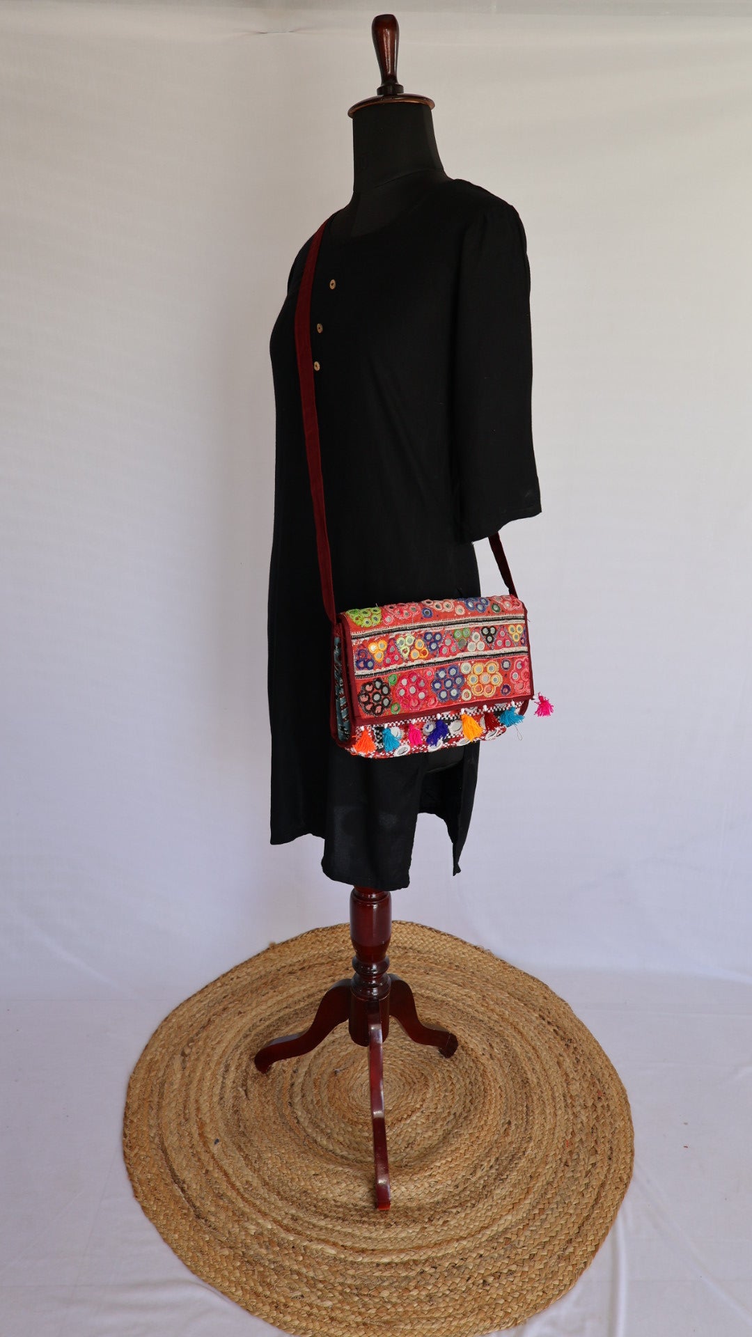 Antique Handwork Kutchhi Capsule Sling Bag