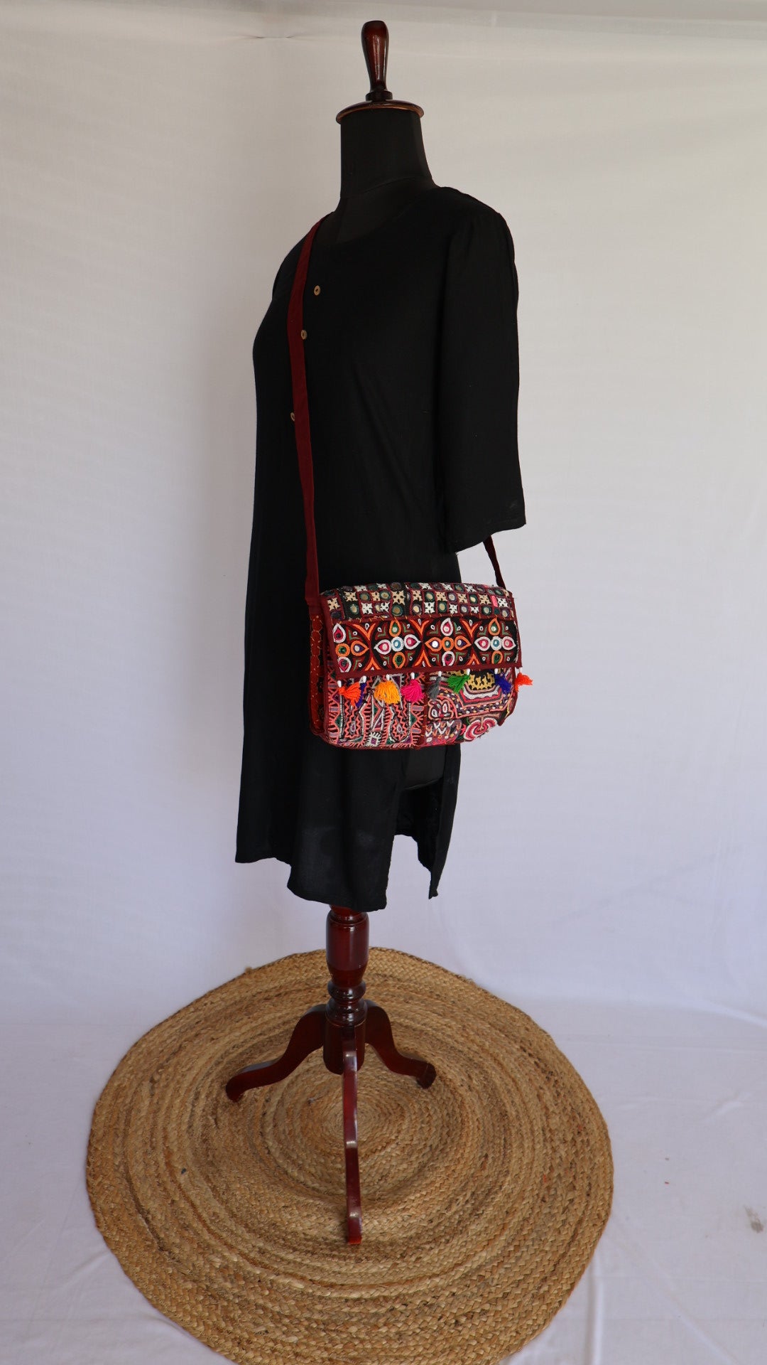 Antique Handwork Kutchhi Capsule Sling Bag