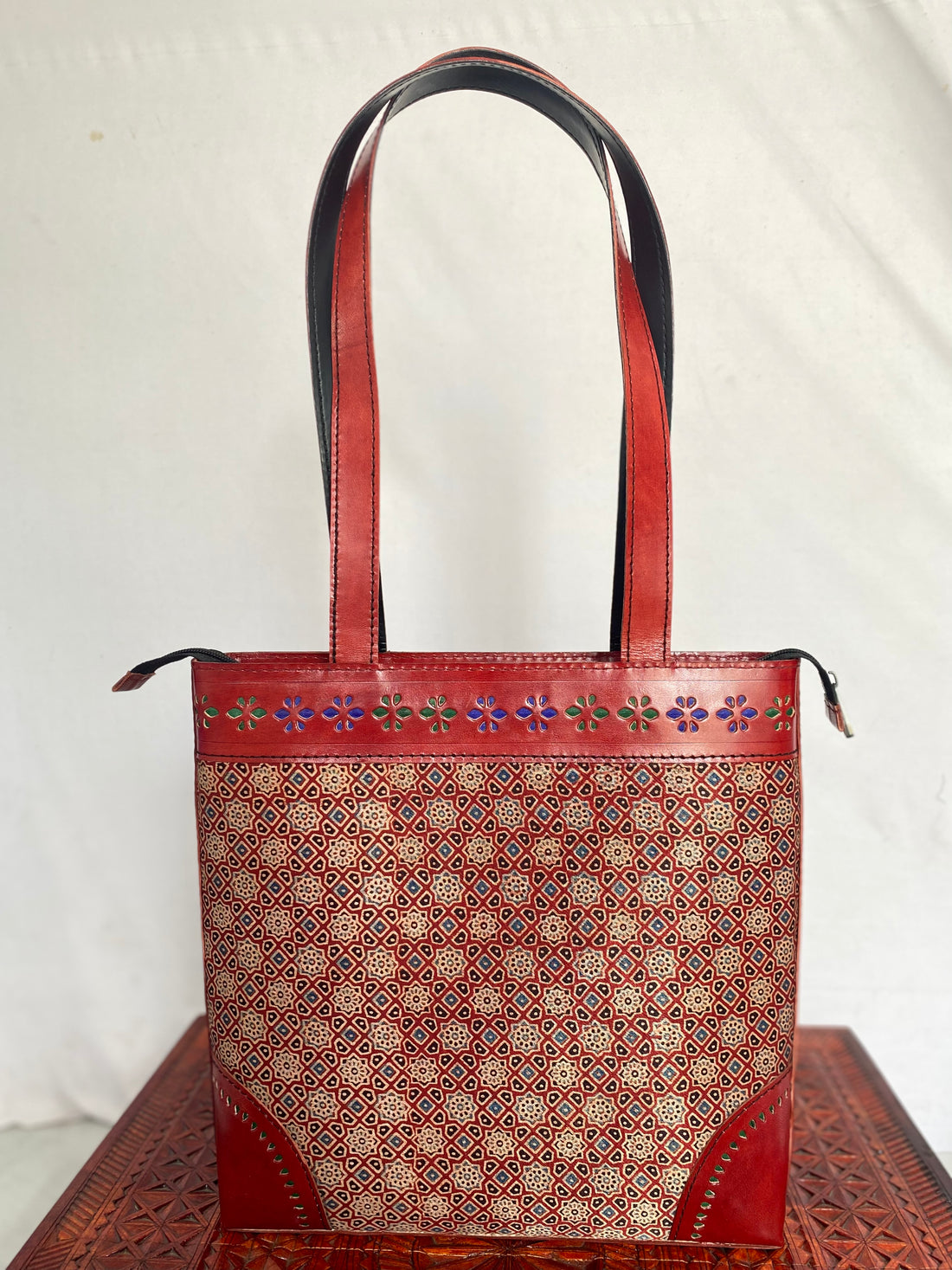 Ajarakh - The Maroon Shoulder Bag