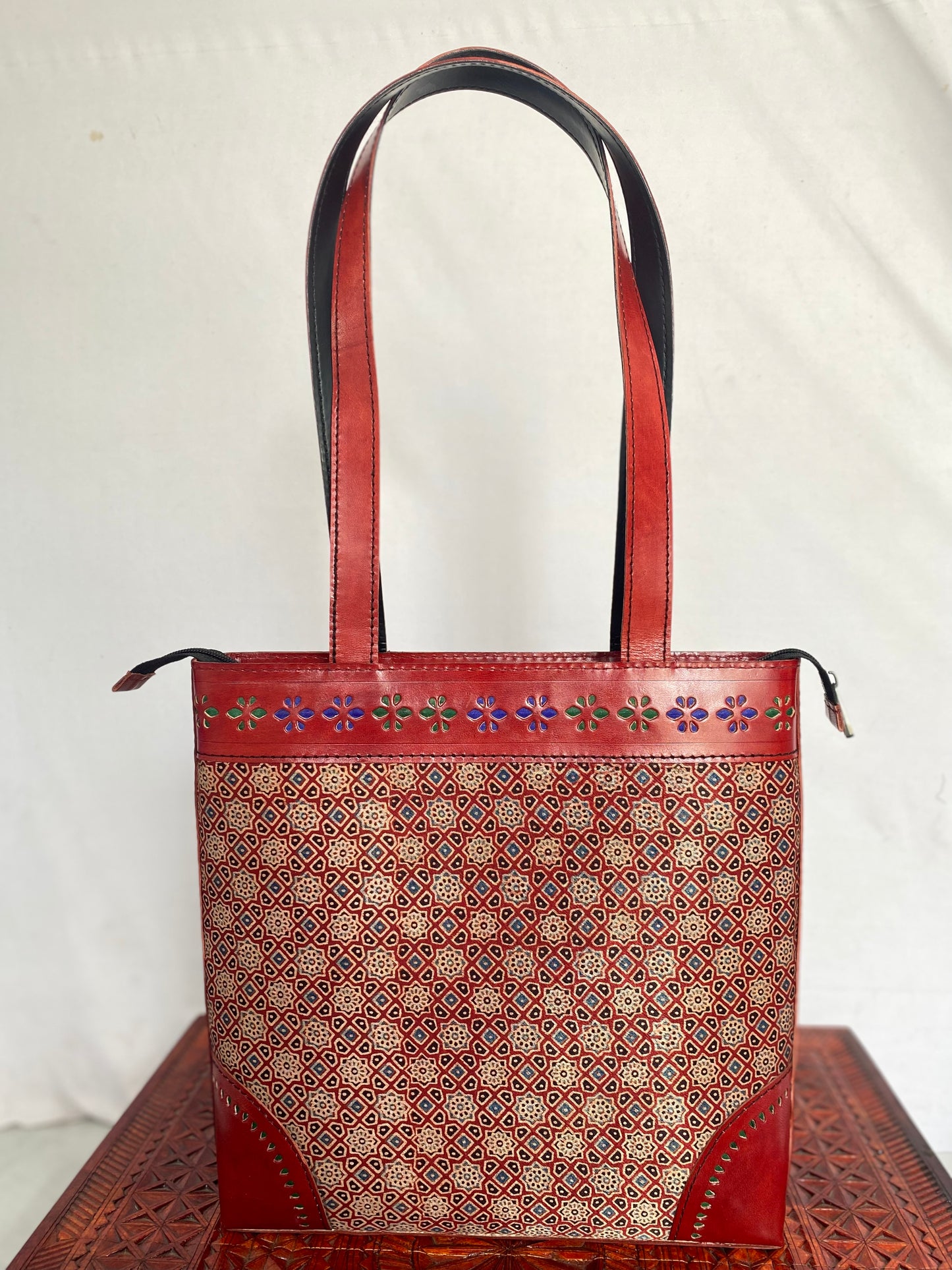 Ajarakh - The Maroon Sholder Bag
