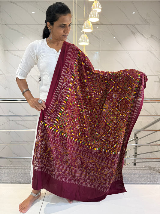 Ajarakh Bandhani Print Soft Cotton Dupatta