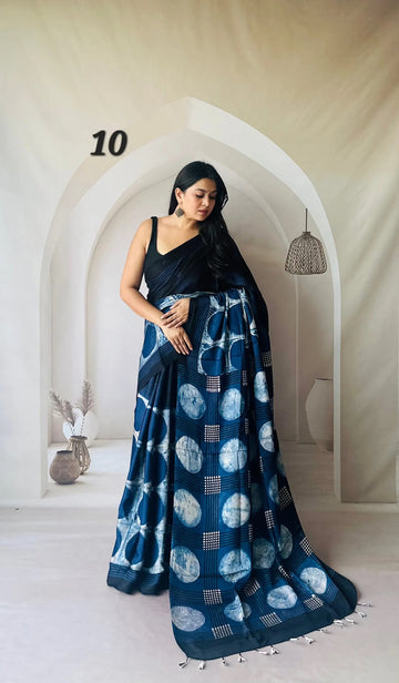 Contemporary Ajarakh Modal Saree RAKHIYO