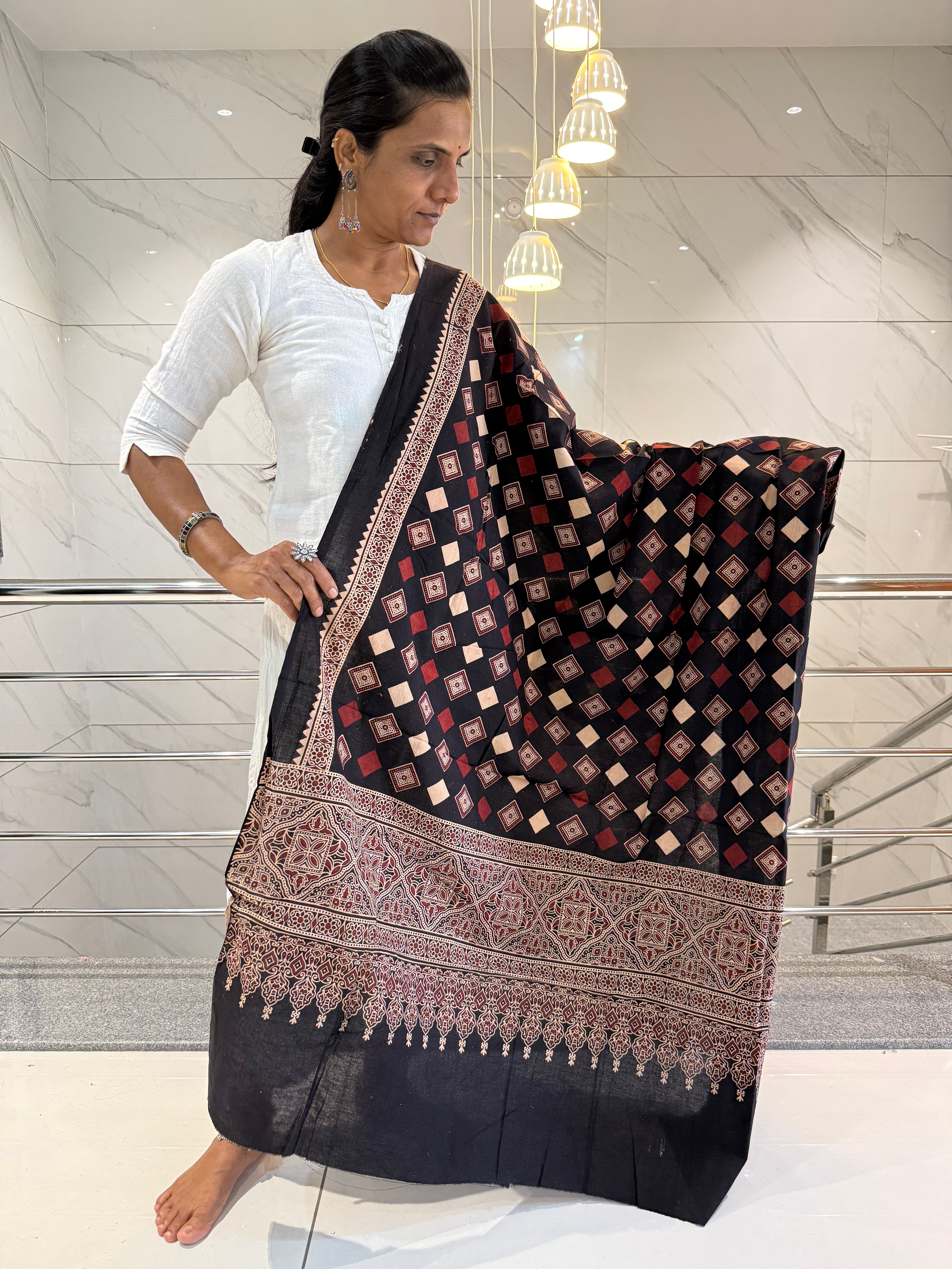 Ajarakh Cotton Dupatta