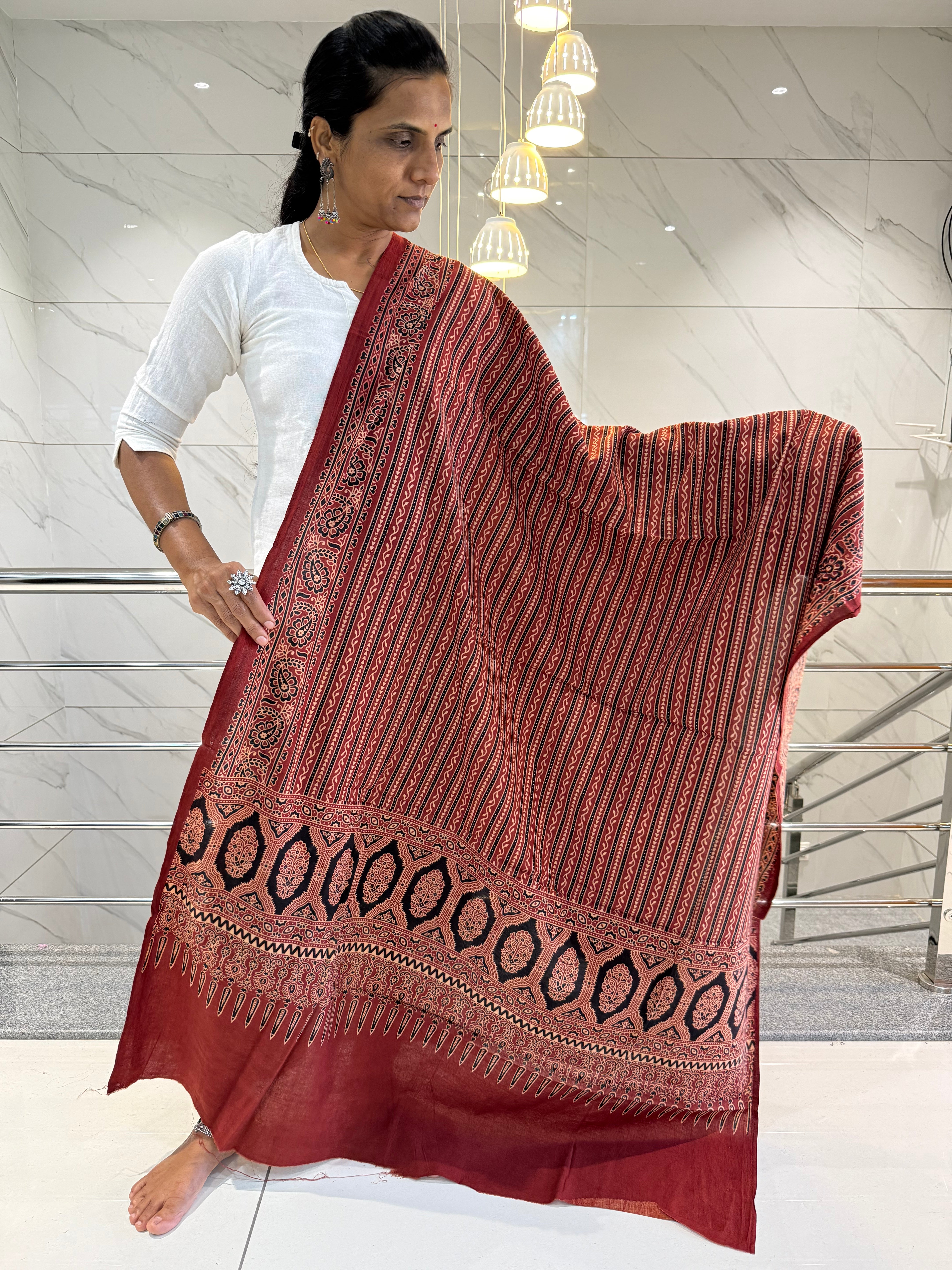 Ajarakh Cotton Dupatta