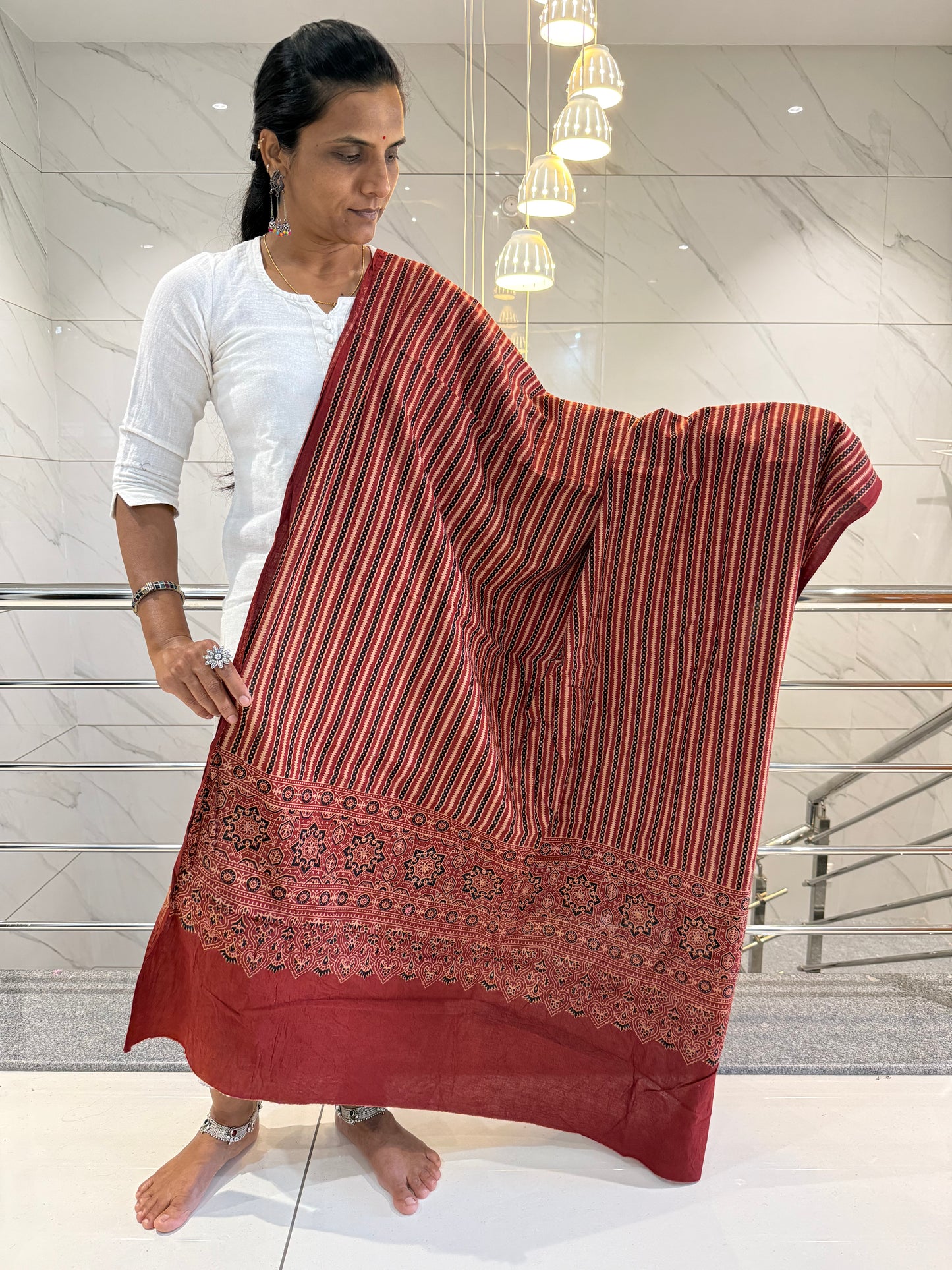 Ajarakh Cotton Dupatta