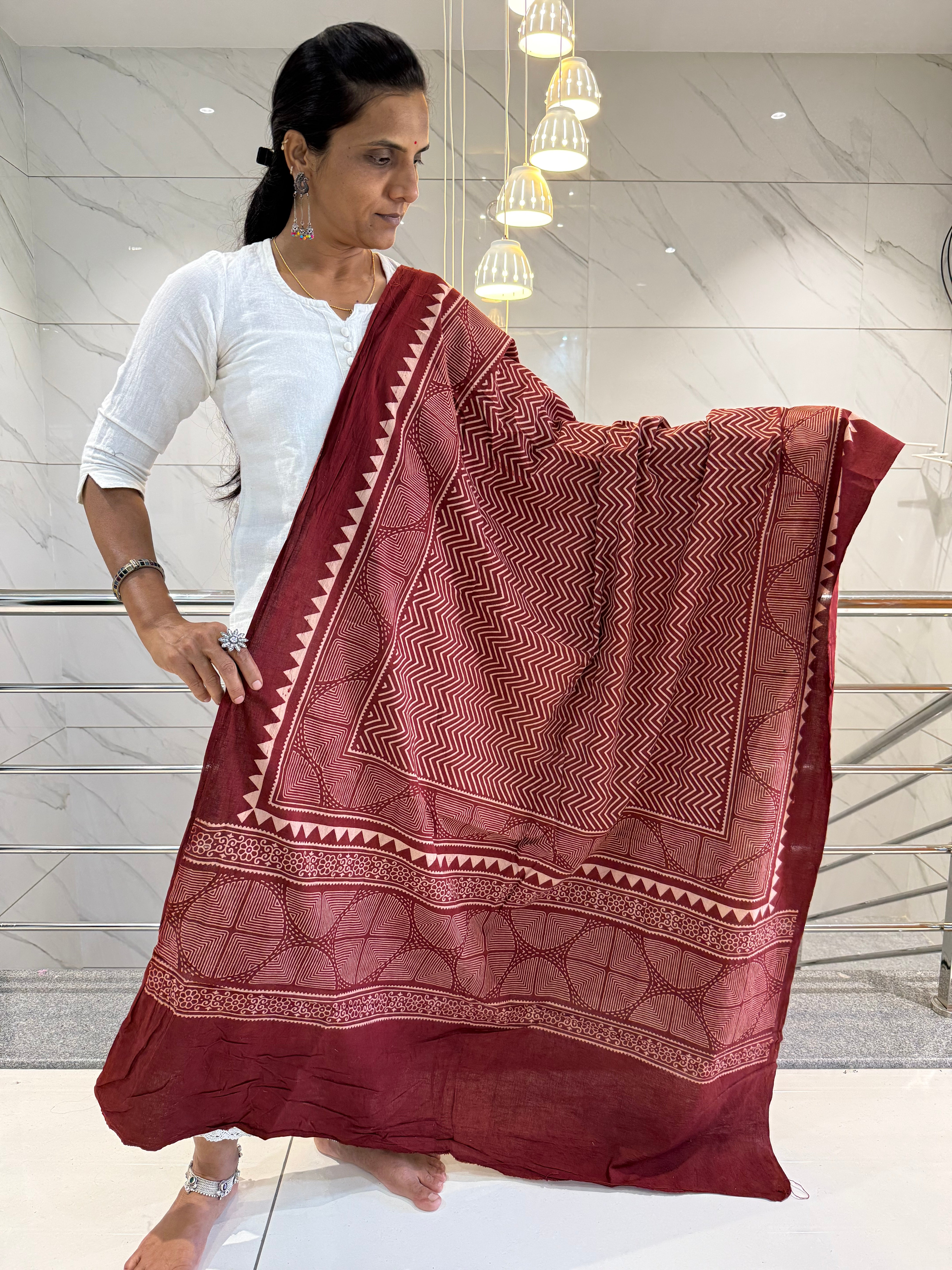 Ajarakh Cotton Dupatta