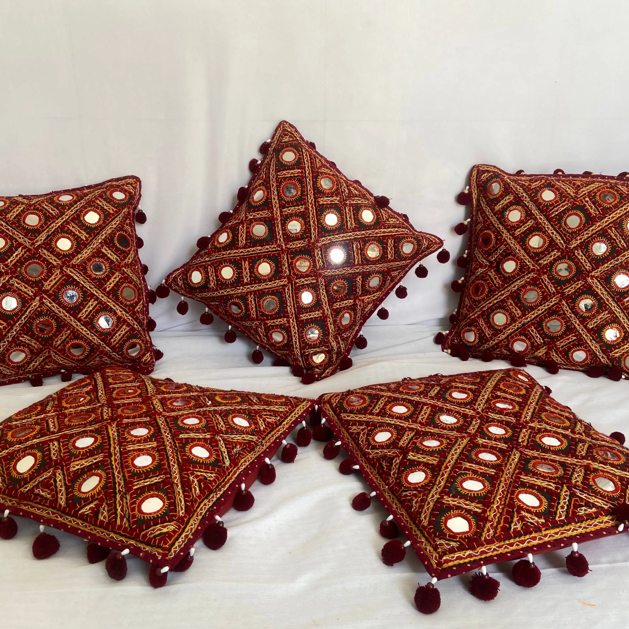 Kutchi Real Big Mirror Cushion Cover RAKHIYO