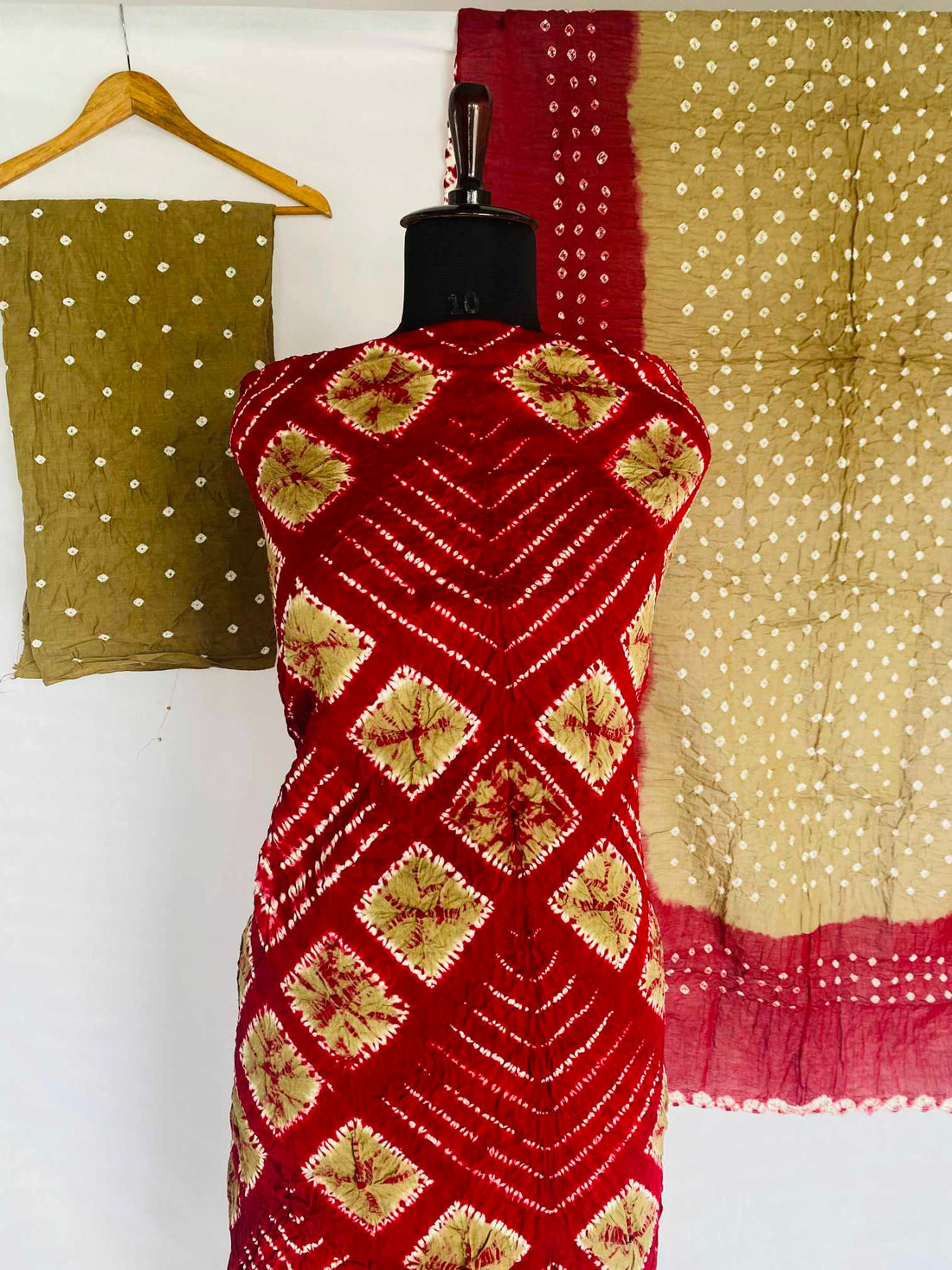 Bandhani & Sibori Cotton Suit Material