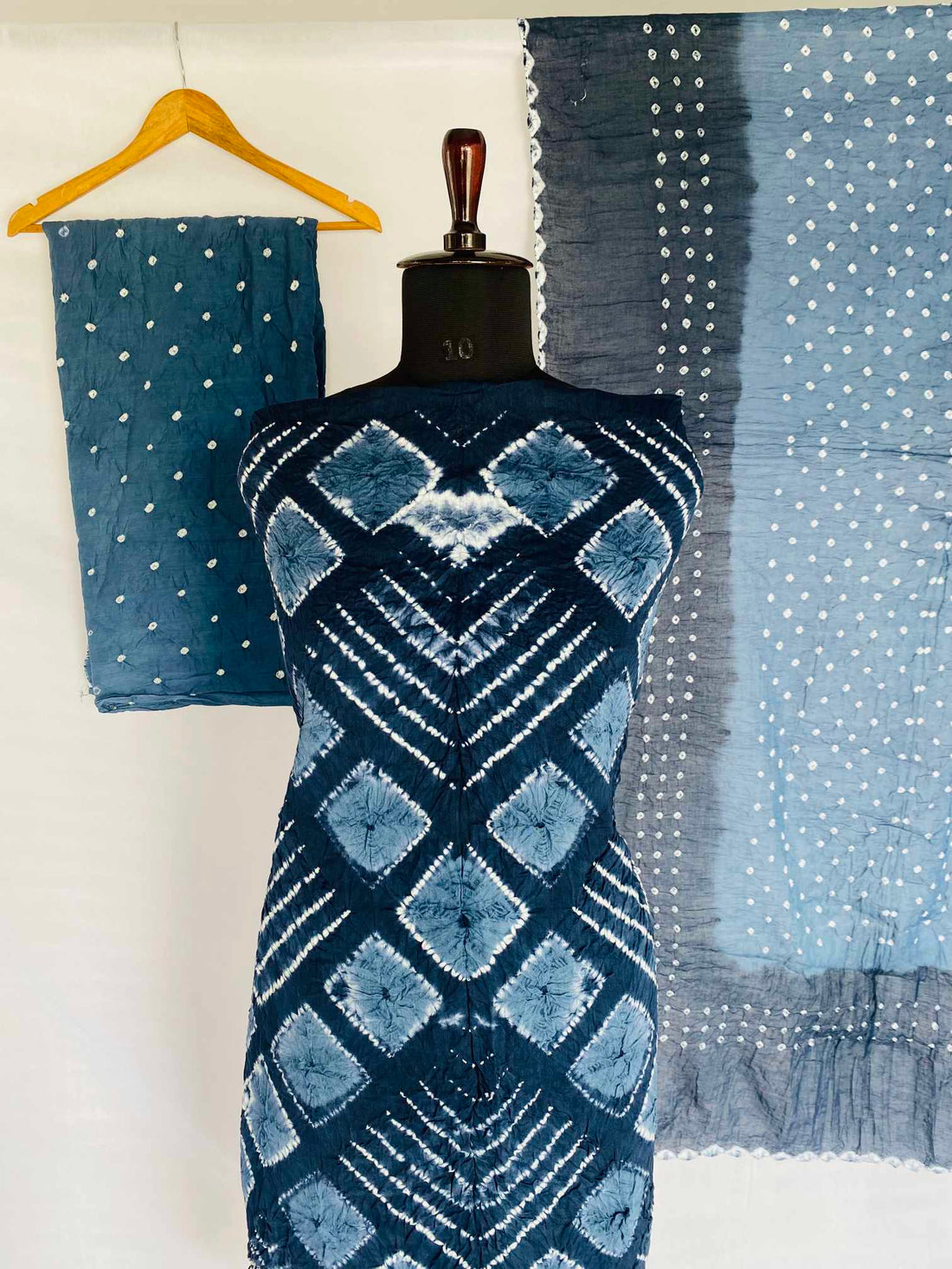Bandhani & Sibori Cotton Suit Material