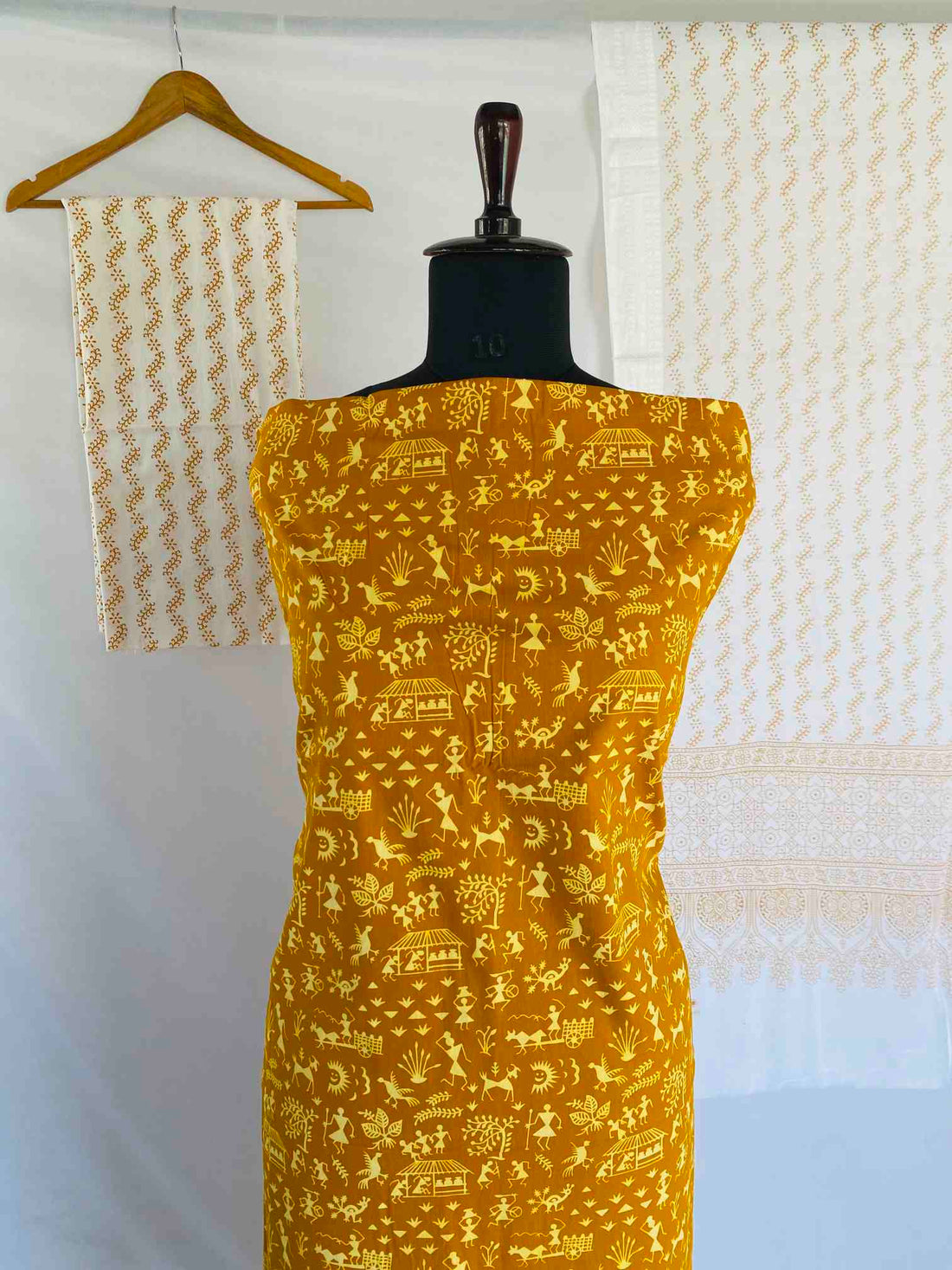Warliprint Blockprint Cotton Suit Material