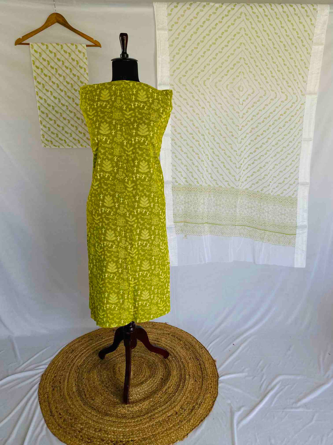Warliprint Blockprint Cotton Suit Material