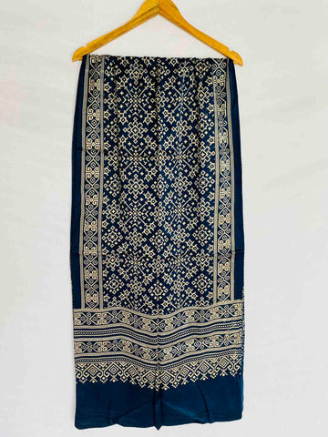 Blue Patola Mashroo Silk Stoles