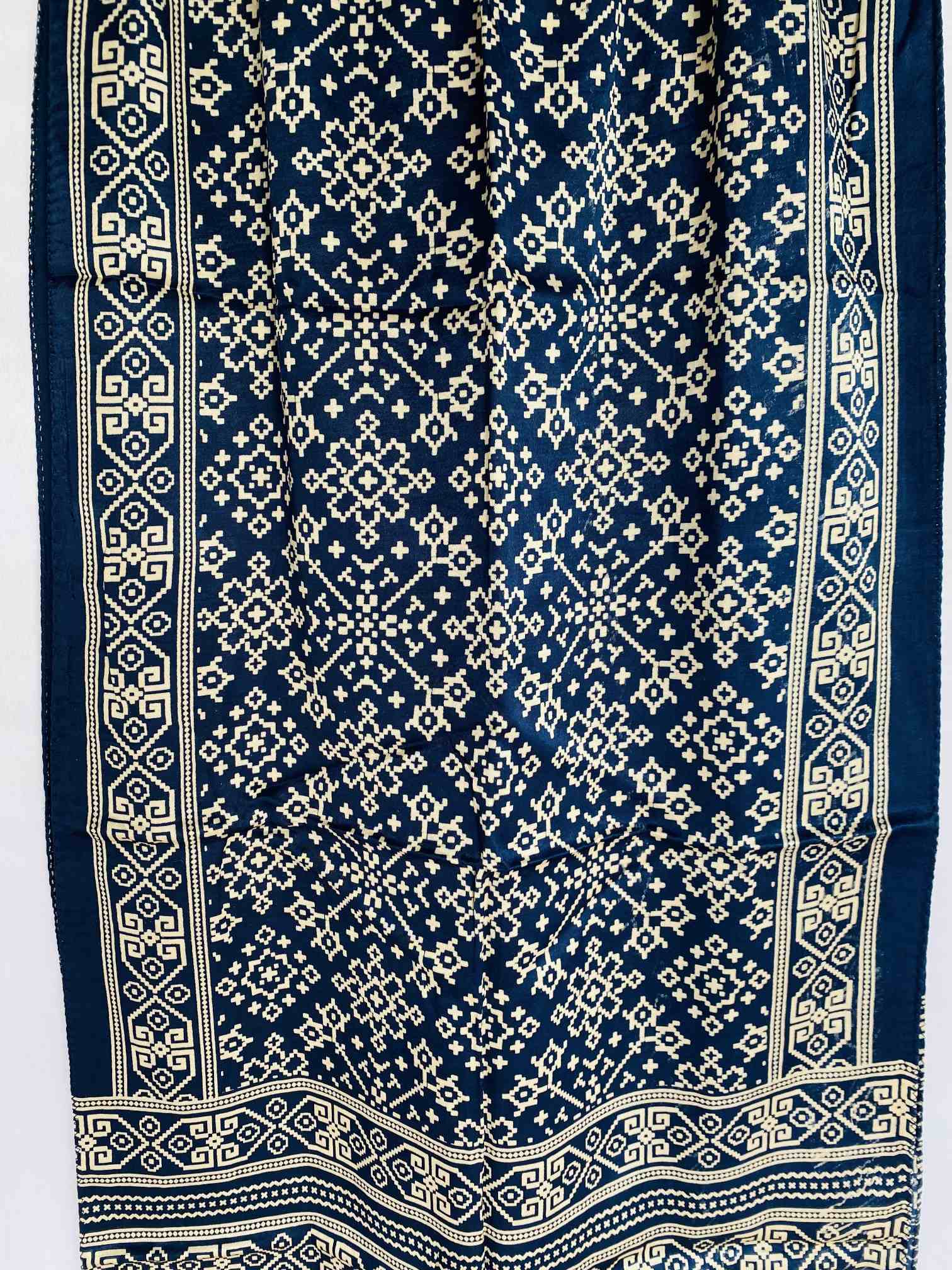 Blue Patola Mashroo Silk Stoles