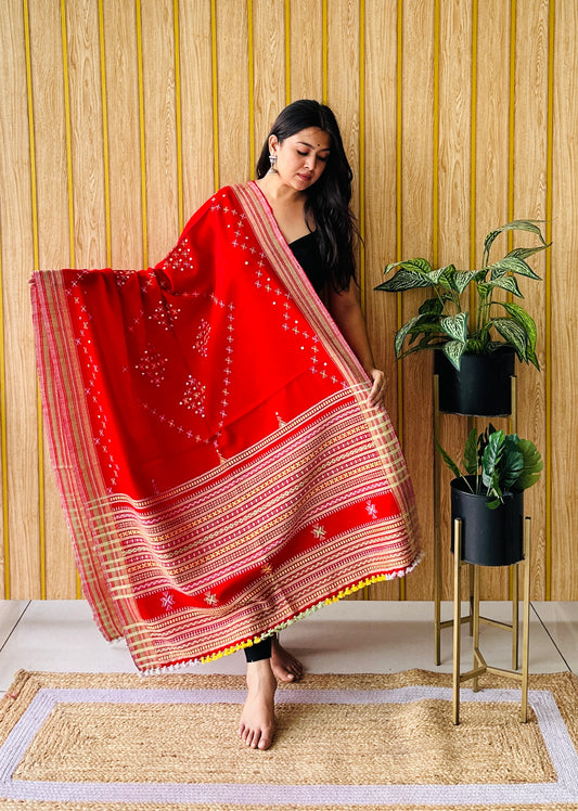 Chokor Bhujodi Woolen Shawl