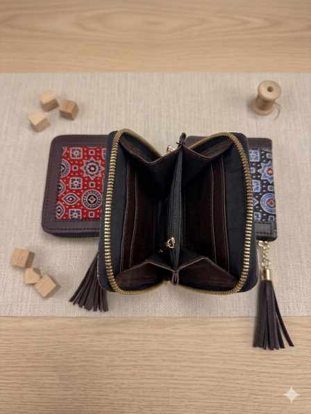 Ajarakh Coin Wallet (Set of 3 pcs)