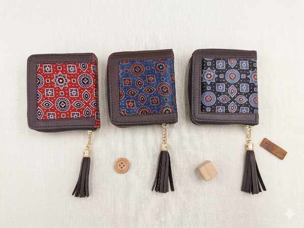Ajarakh Coin Wallet (Set of 3 pcs)