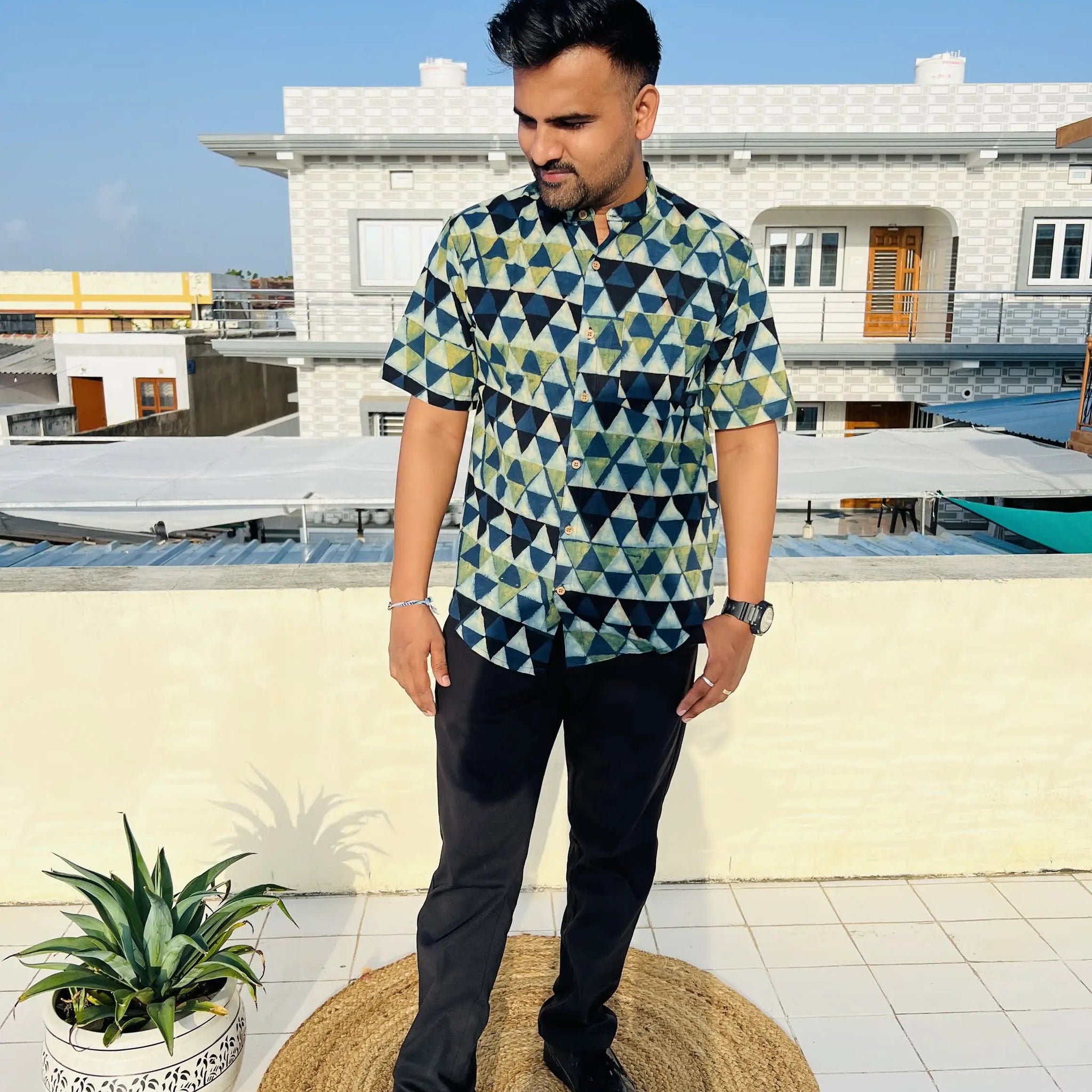 Ajarakh Natural Dyed Shirt RAKHIYO