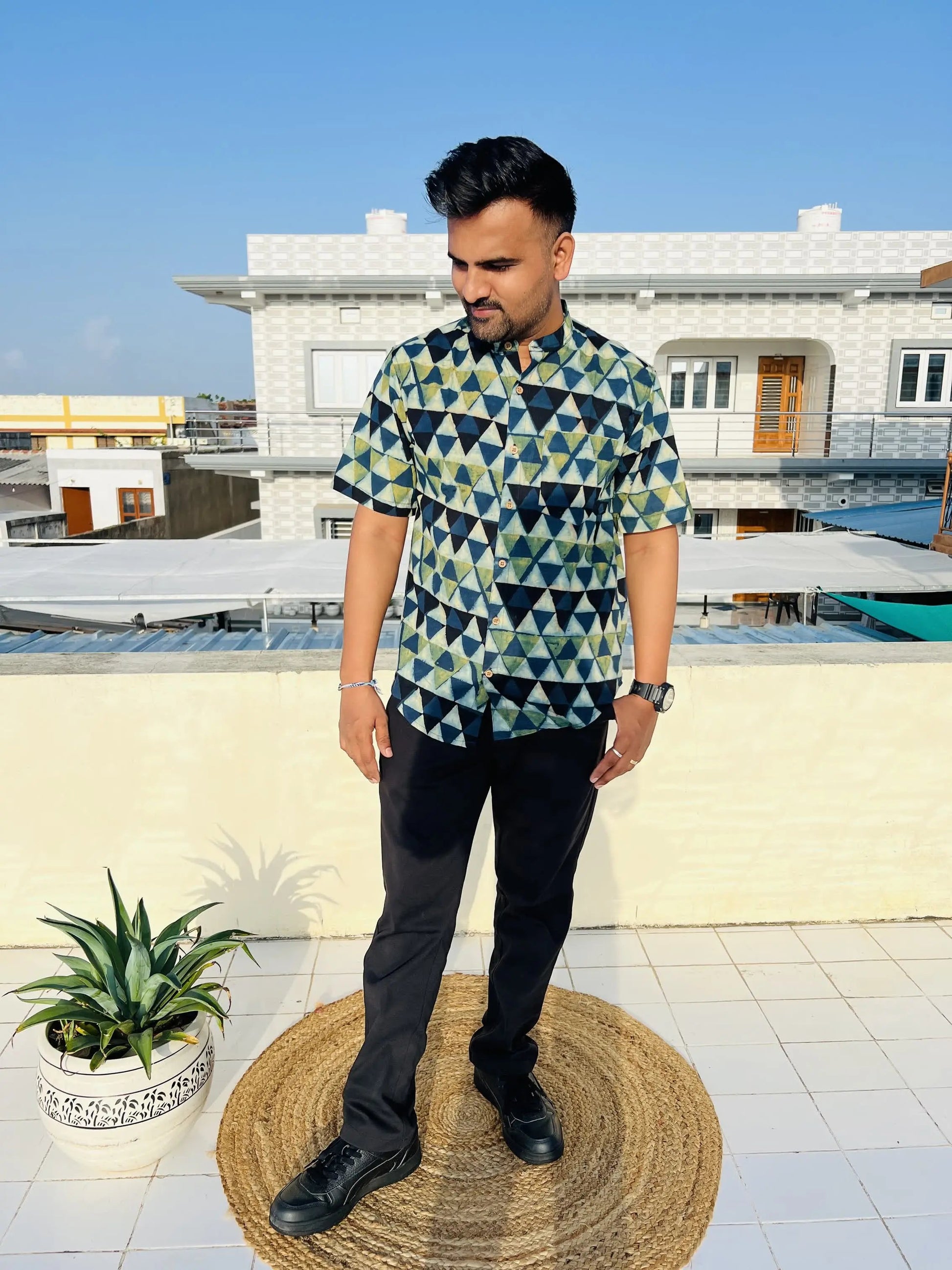 Ajarakh Natural Dyed Shirt RAKHIYO