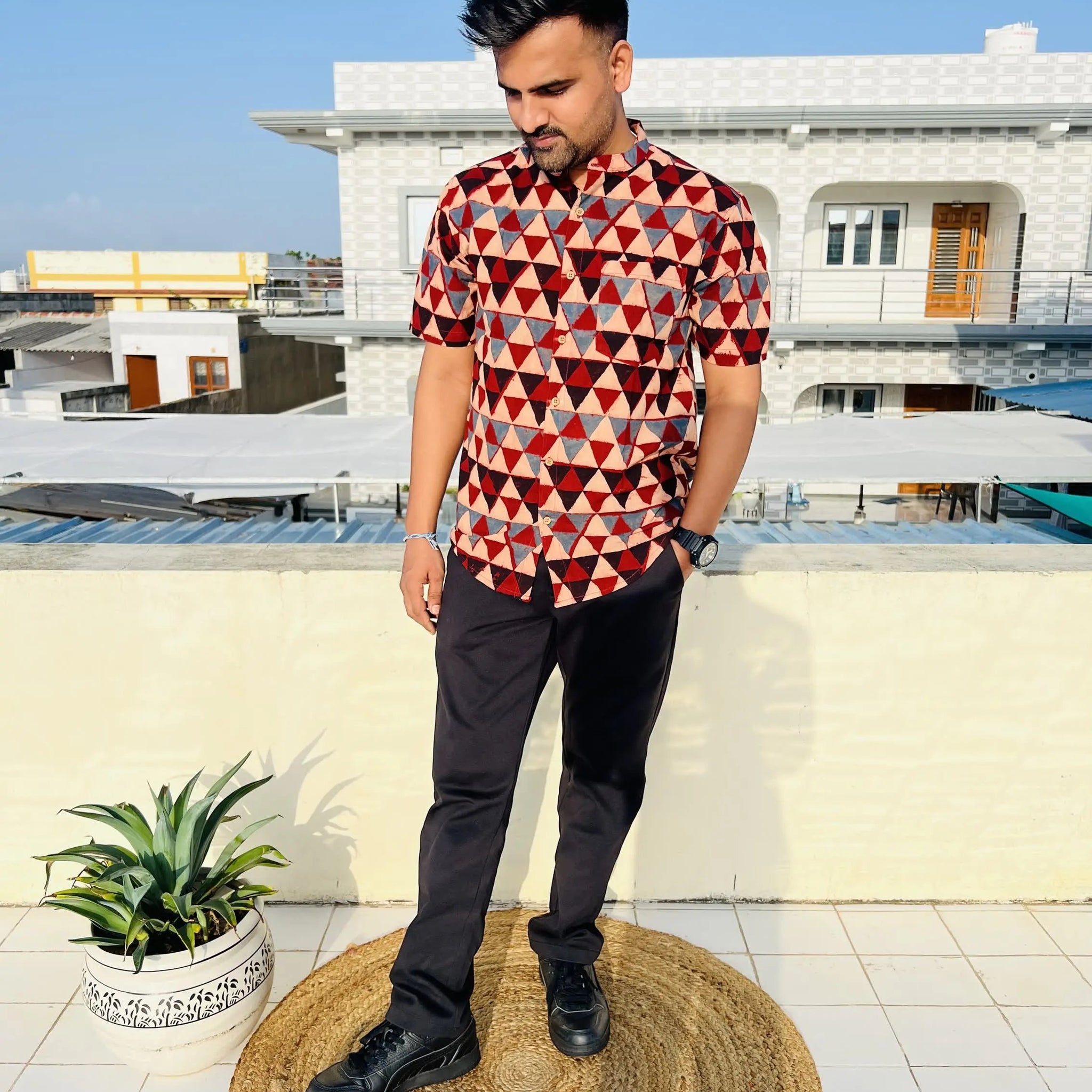 Ajarakh Natural Dyed Shirt RAKHIYO